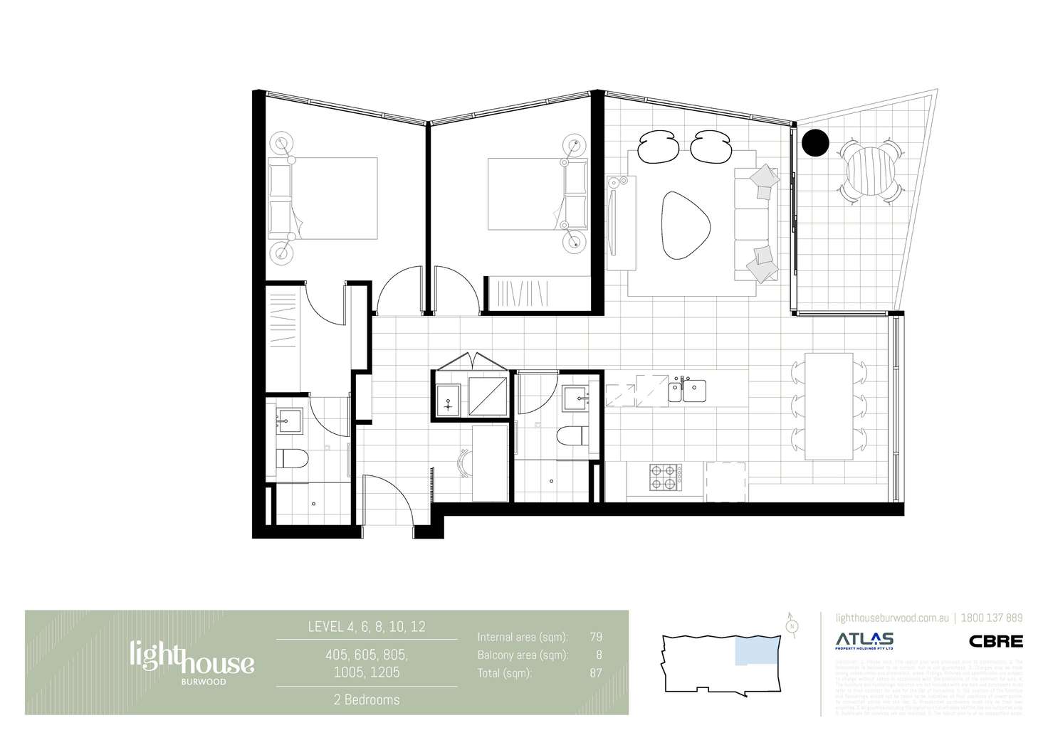 Floorplan of Homely apartment listing, 705/2A Elsie Street, Burwood NSW 2134
