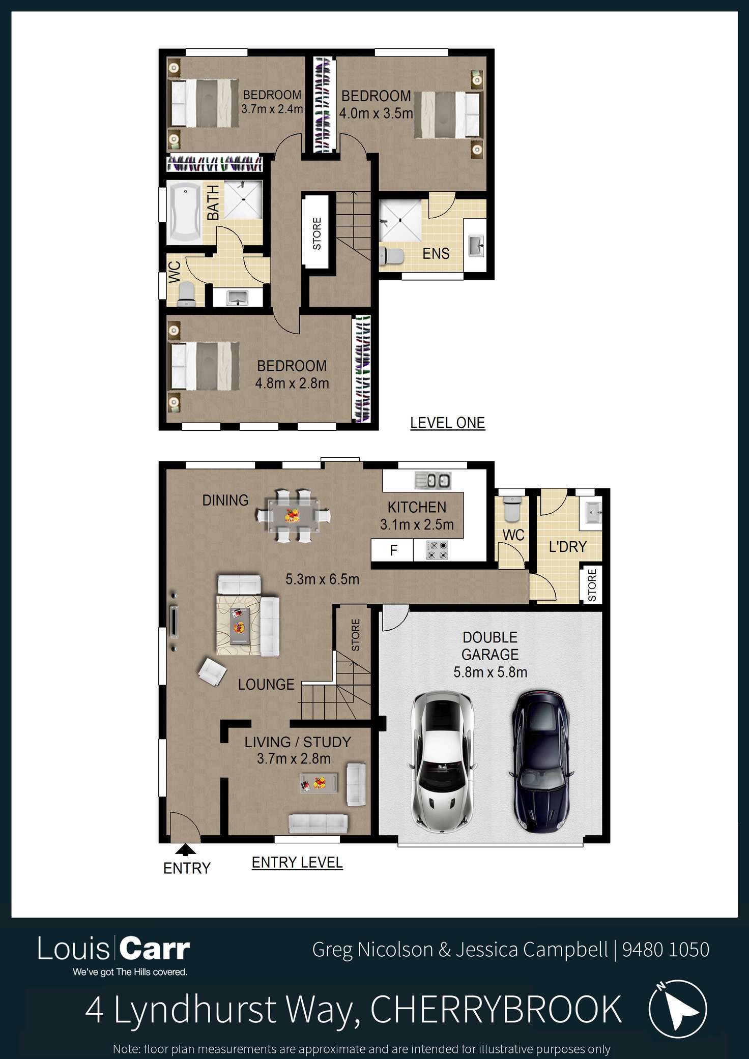Floorplan of Homely semiDetached listing, 4 Lyndhurst Way, Cherrybrook NSW 2126