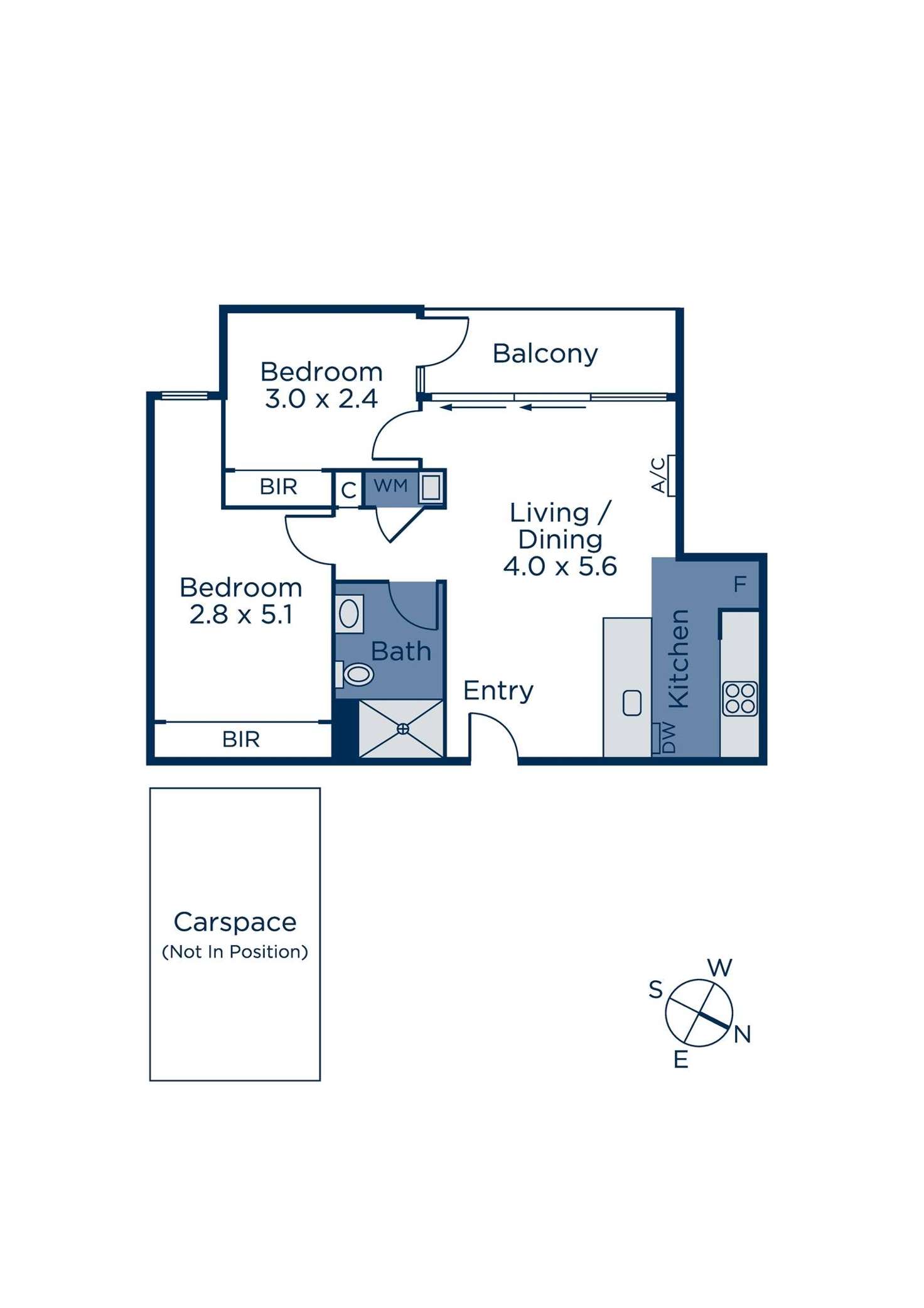 Floorplan of Homely apartment listing, 308/79 Market Street, South Melbourne VIC 3205