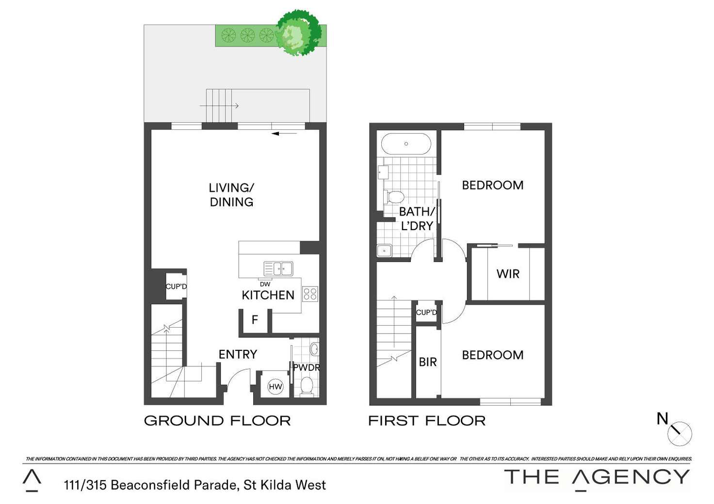 Floorplan of Homely townhouse listing, 111/315-317 Beaconsfield Parade, St Kilda West VIC 3182