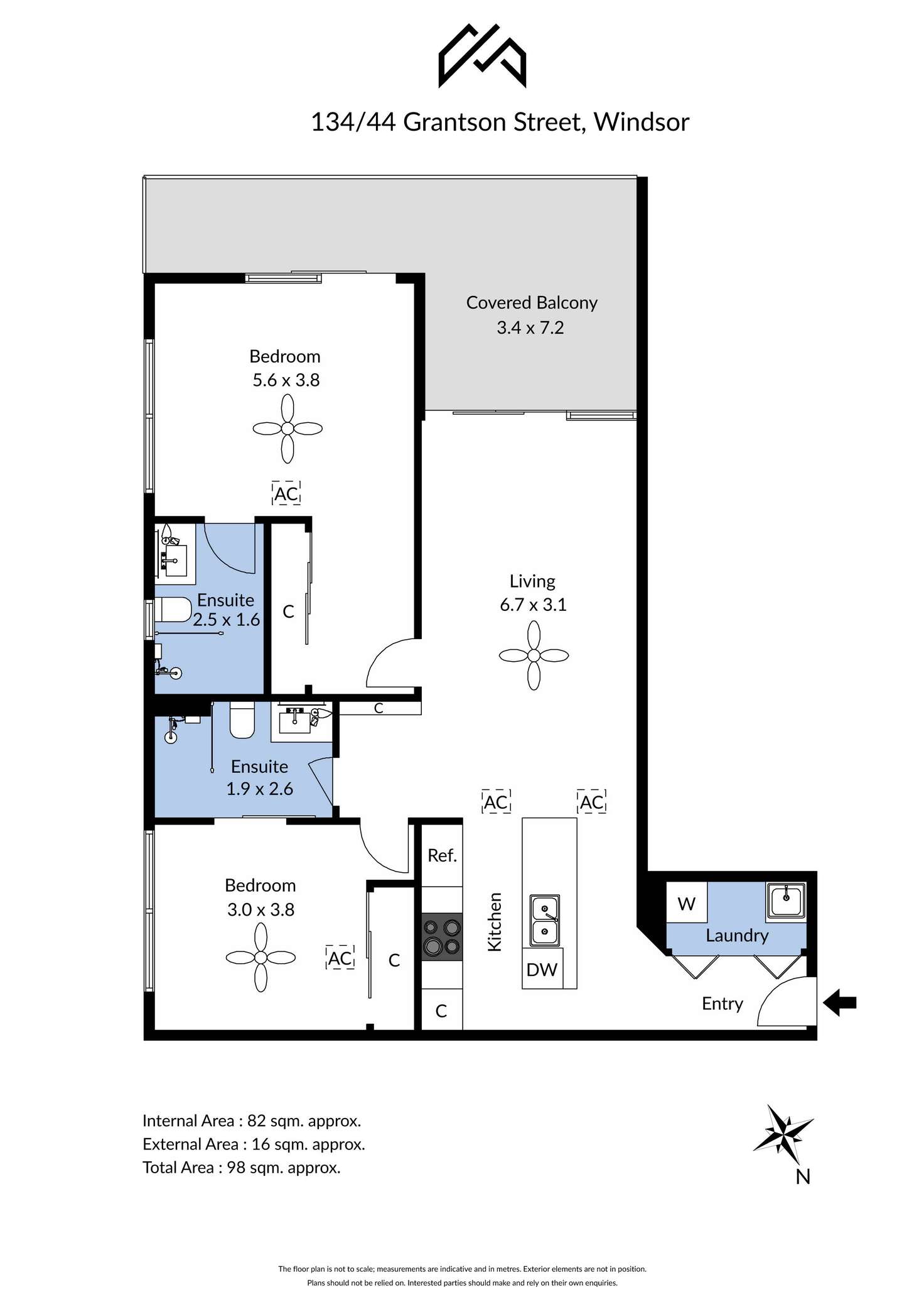Floorplan of Homely apartment listing, 134/44-52 Grantson Street, Windsor QLD 4030