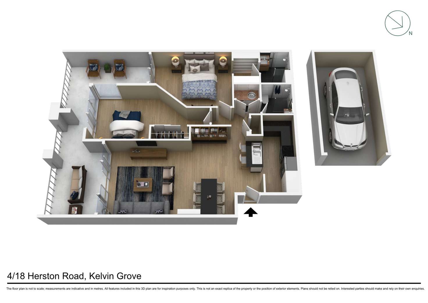 Floorplan of Homely unit listing, 4/18 Herston Road, Kelvin Grove QLD 4059