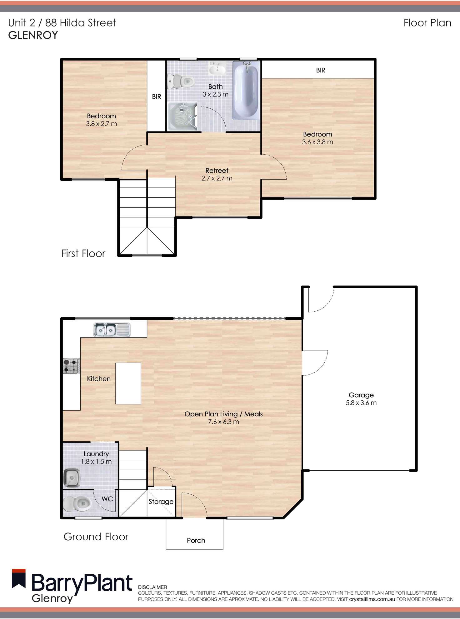 Floorplan of Homely unit listing, 2/88 Hilda Street, Glenroy VIC 3046