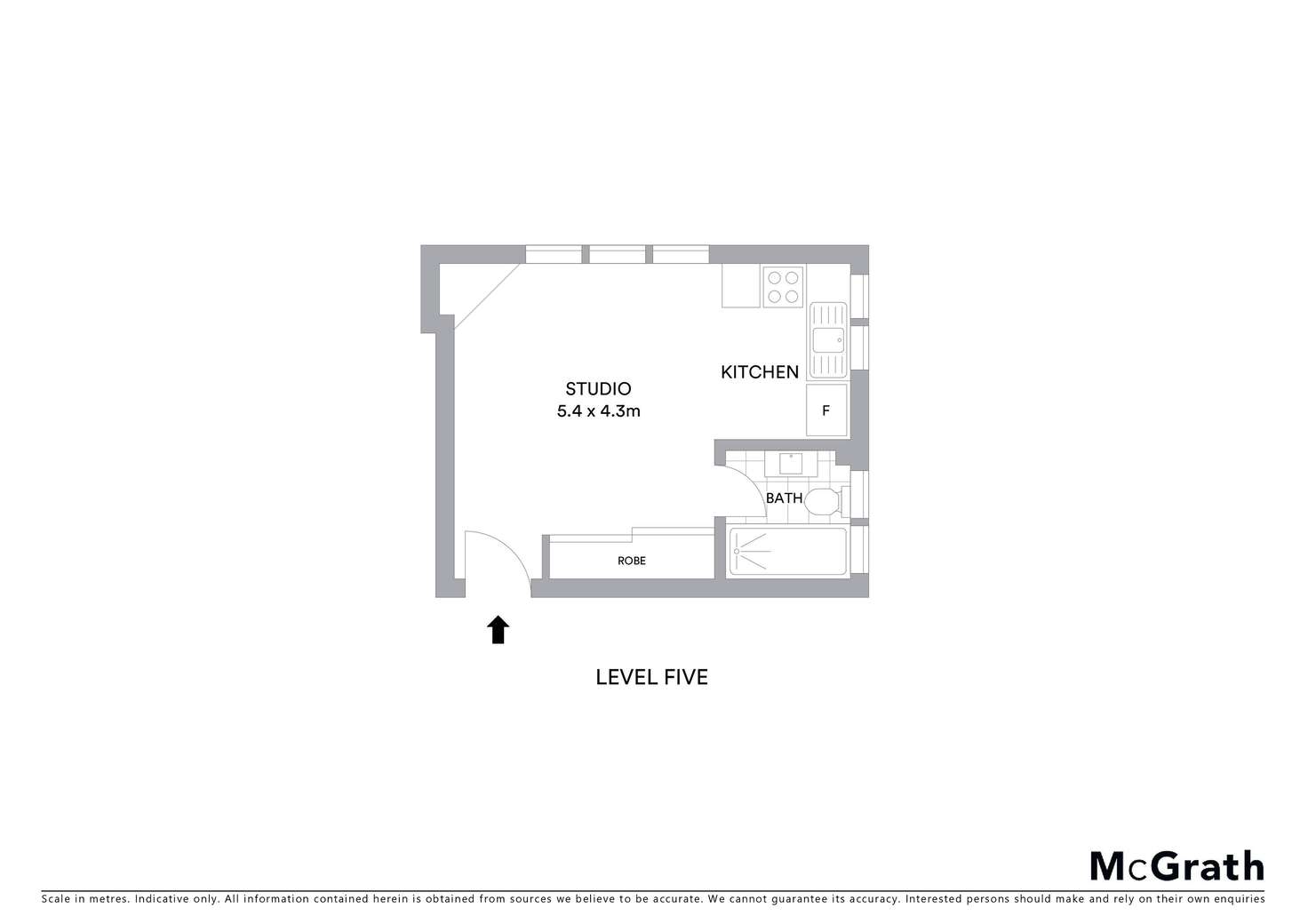 Floorplan of Homely studio listing, 31/15 Wylde Street, Potts Point NSW 2011