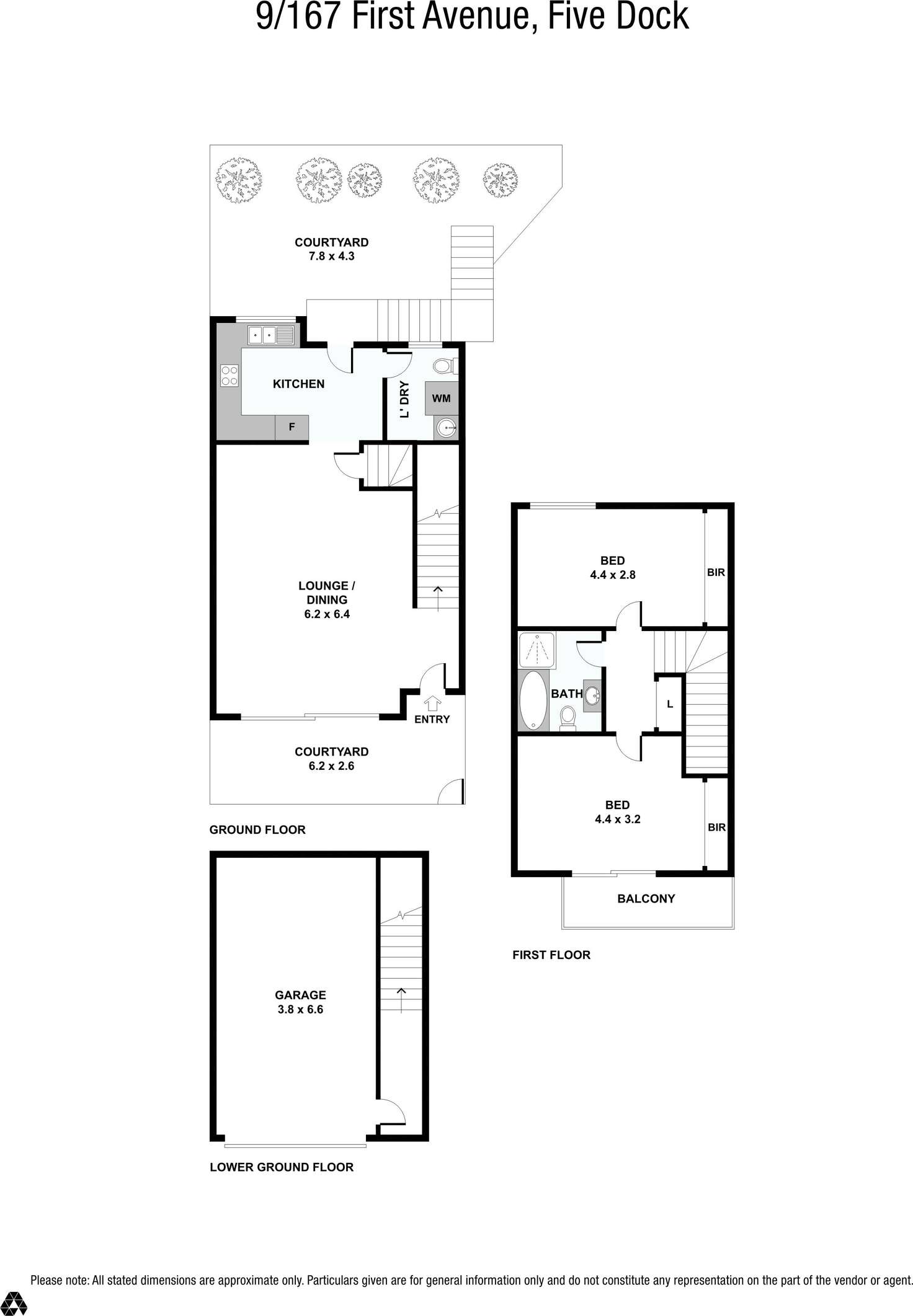 Floorplan of Homely townhouse listing, 9/167 First Avenue, Five Dock NSW 2046