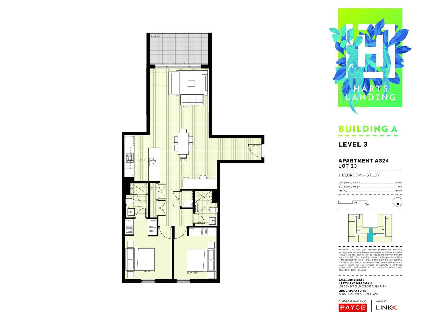Floorplan of Homely apartment listing, 224/1-39 Lord Sheffield Circuit, Penrith NSW 2750