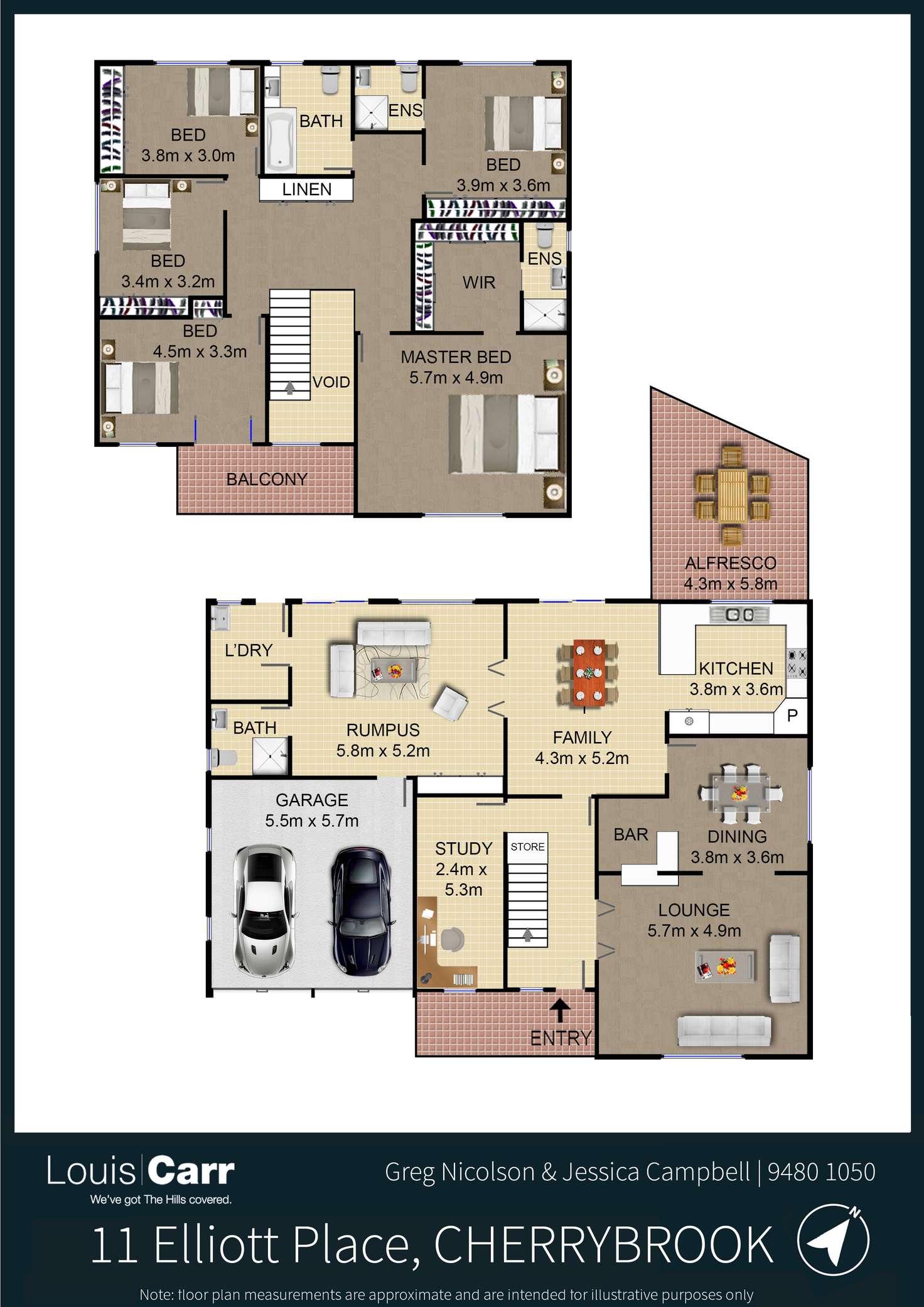 Floorplan of Homely house listing, 11 Elliott Place, Cherrybrook NSW 2126