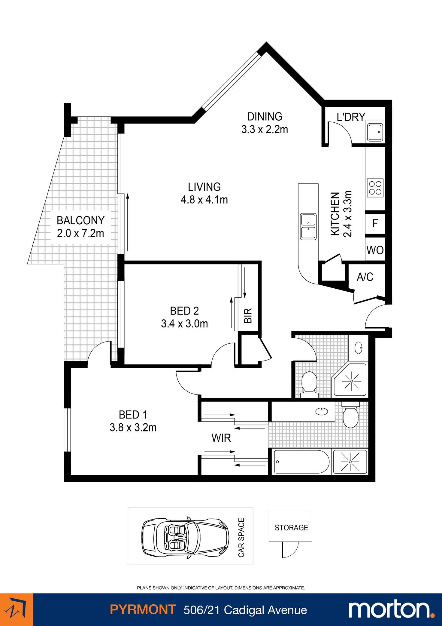 Floorplan of Homely apartment listing, 506/21 Cadigal Avenue, Pyrmont NSW 2009