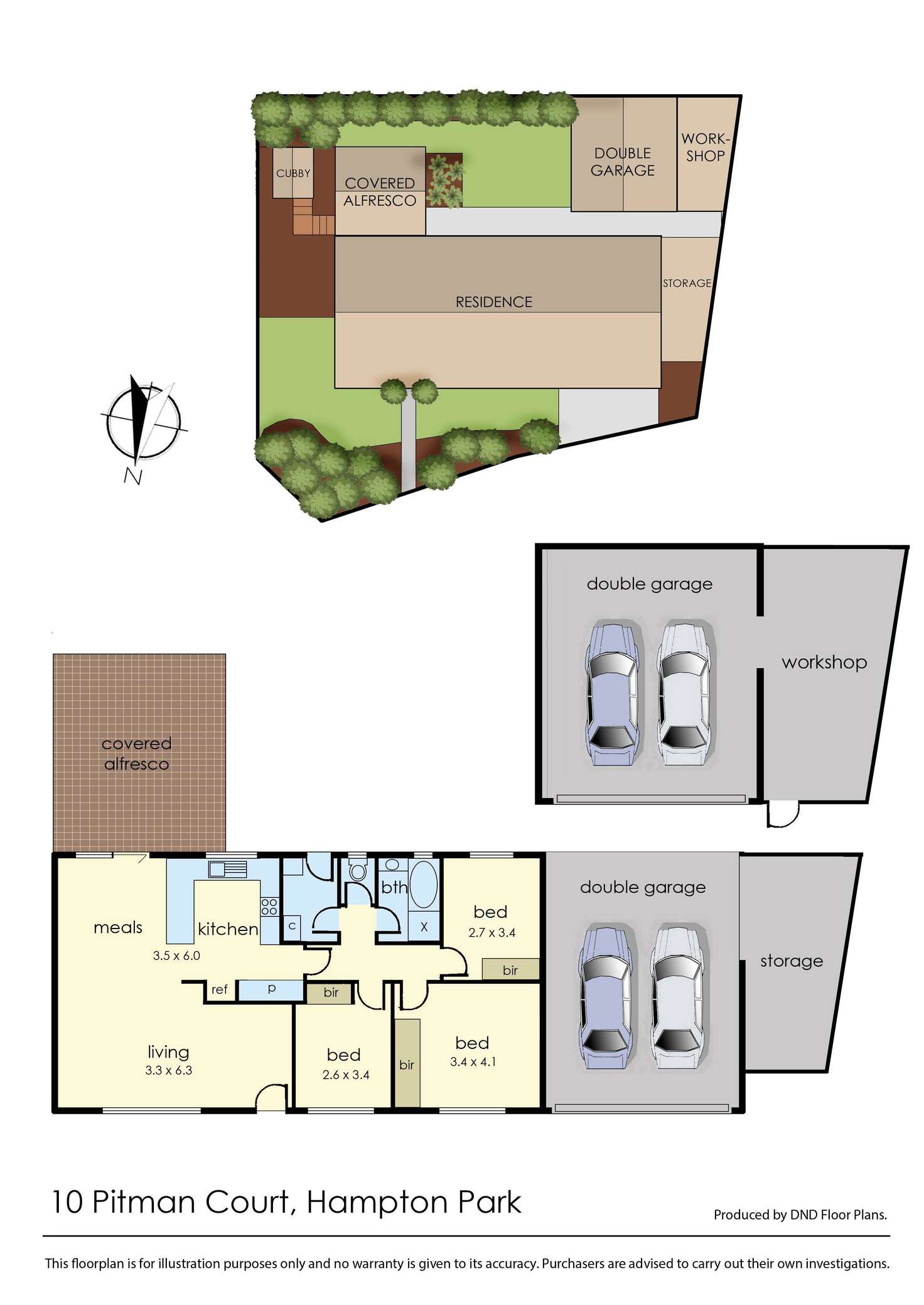 Floorplan of Homely house listing, 10 Pitman Court, Hampton Park VIC 3976