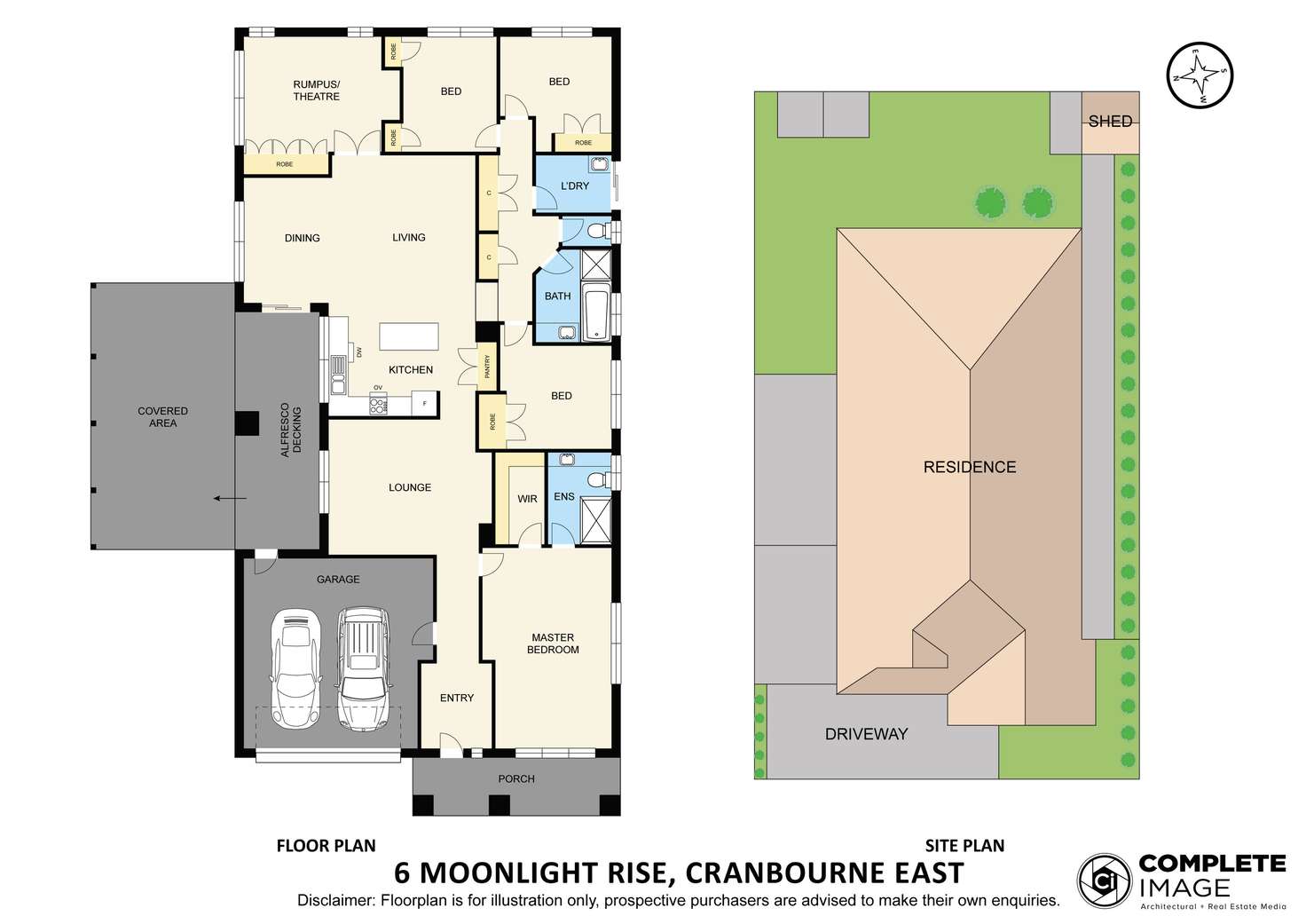 Floorplan of Homely house listing, 6 Moonlight Rise, Cranbourne East VIC 3977