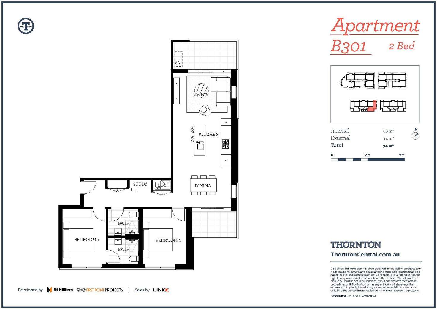 Floorplan of Homely apartment listing, 301/101B Lord Sheffield Circuit, Penrith NSW 2750