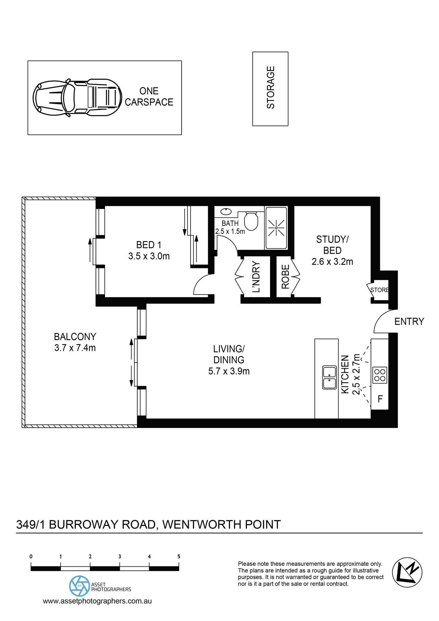 Floorplan of Homely apartment listing, C349/1 Burroway Road, Wentworth Point NSW 2127