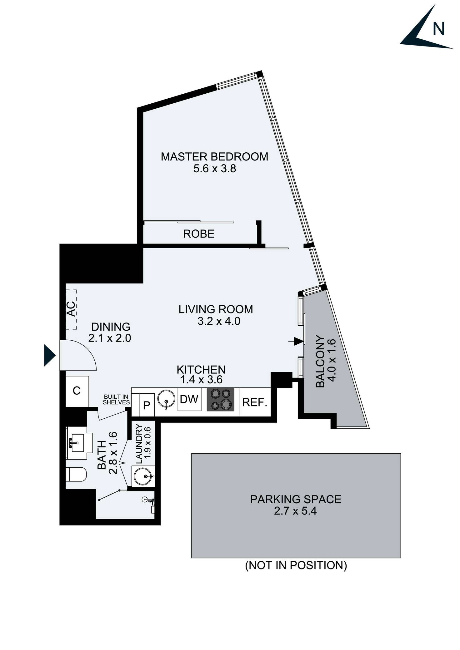 Floorplan of Homely apartment listing, 607/241 Harbour Esplanade, Docklands VIC 3008