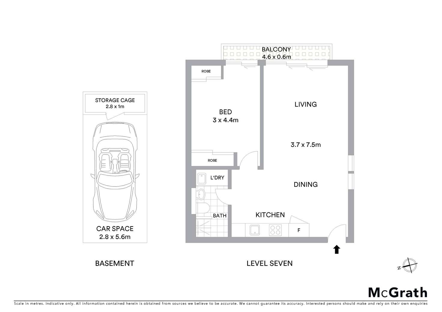 Floorplan of Homely apartment listing, 708/45 Macquarie Street, Parramatta NSW 2150