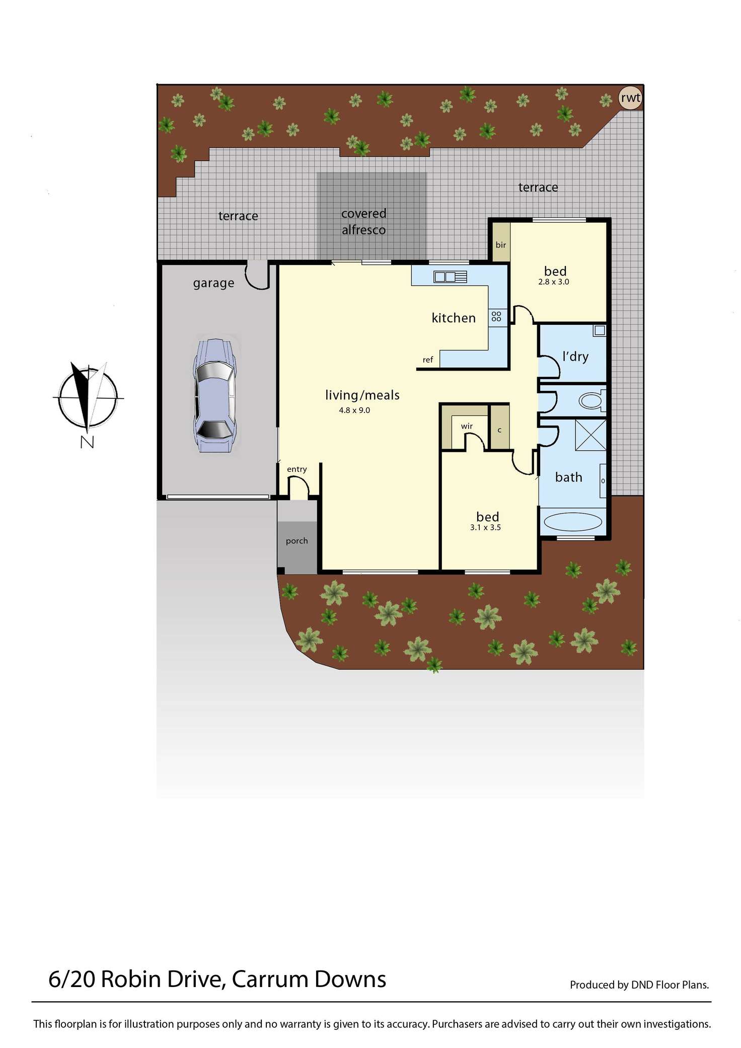 Floorplan of Homely unit listing, 6/20 Robin Drive, Carrum Downs VIC 3201