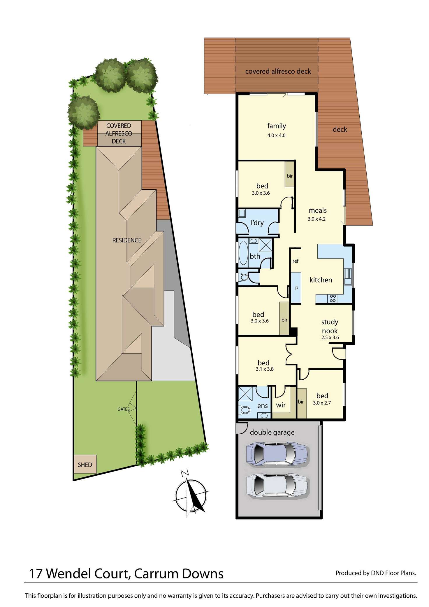 Floorplan of Homely house listing, 17 Wendel Court, Carrum Downs VIC 3201
