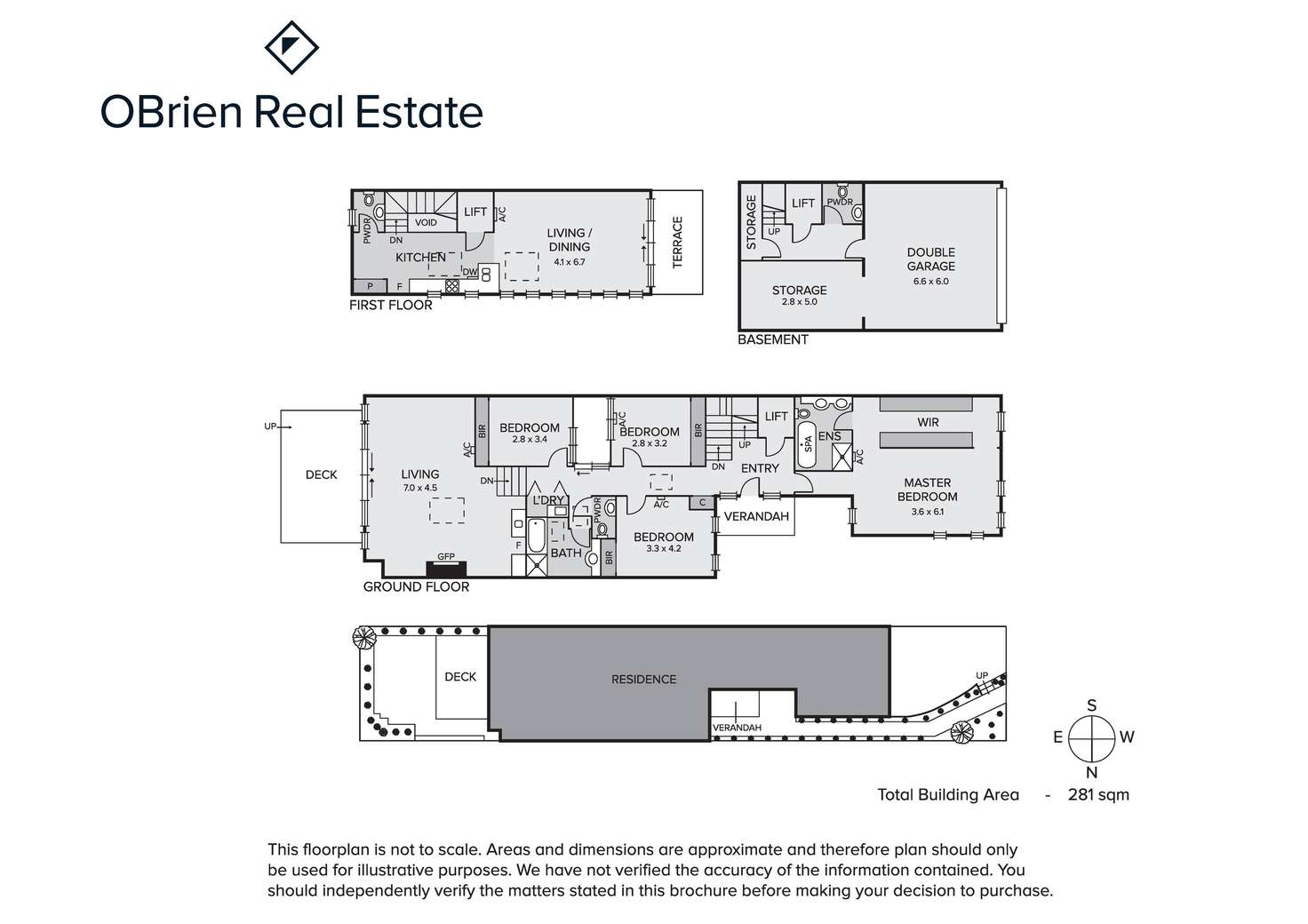 Floorplan of Homely townhouse listing, 6a College Grove, Black Rock VIC 3193