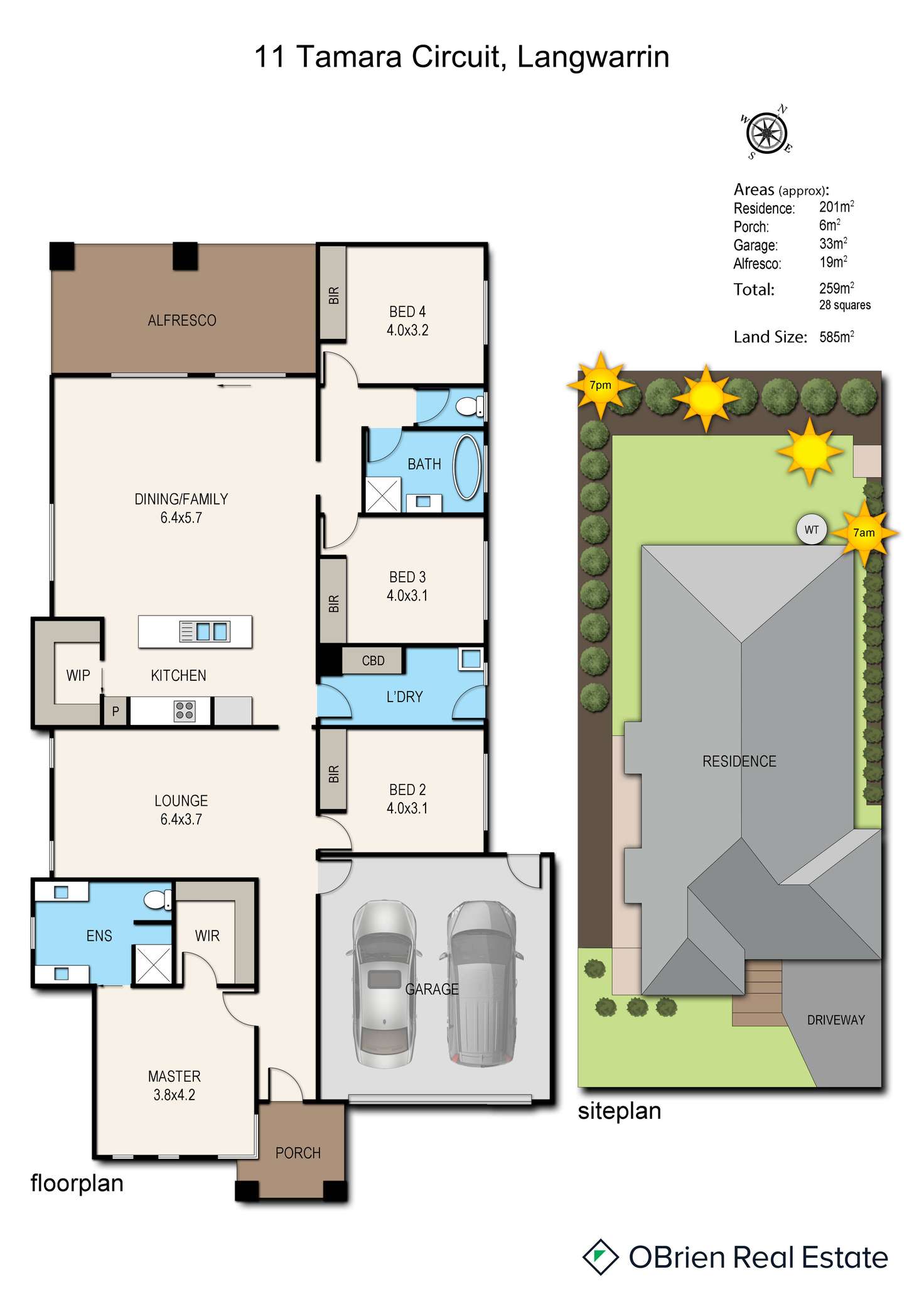 Floorplan of Homely house listing, 11 Tamara Circuit, Langwarrin VIC 3910