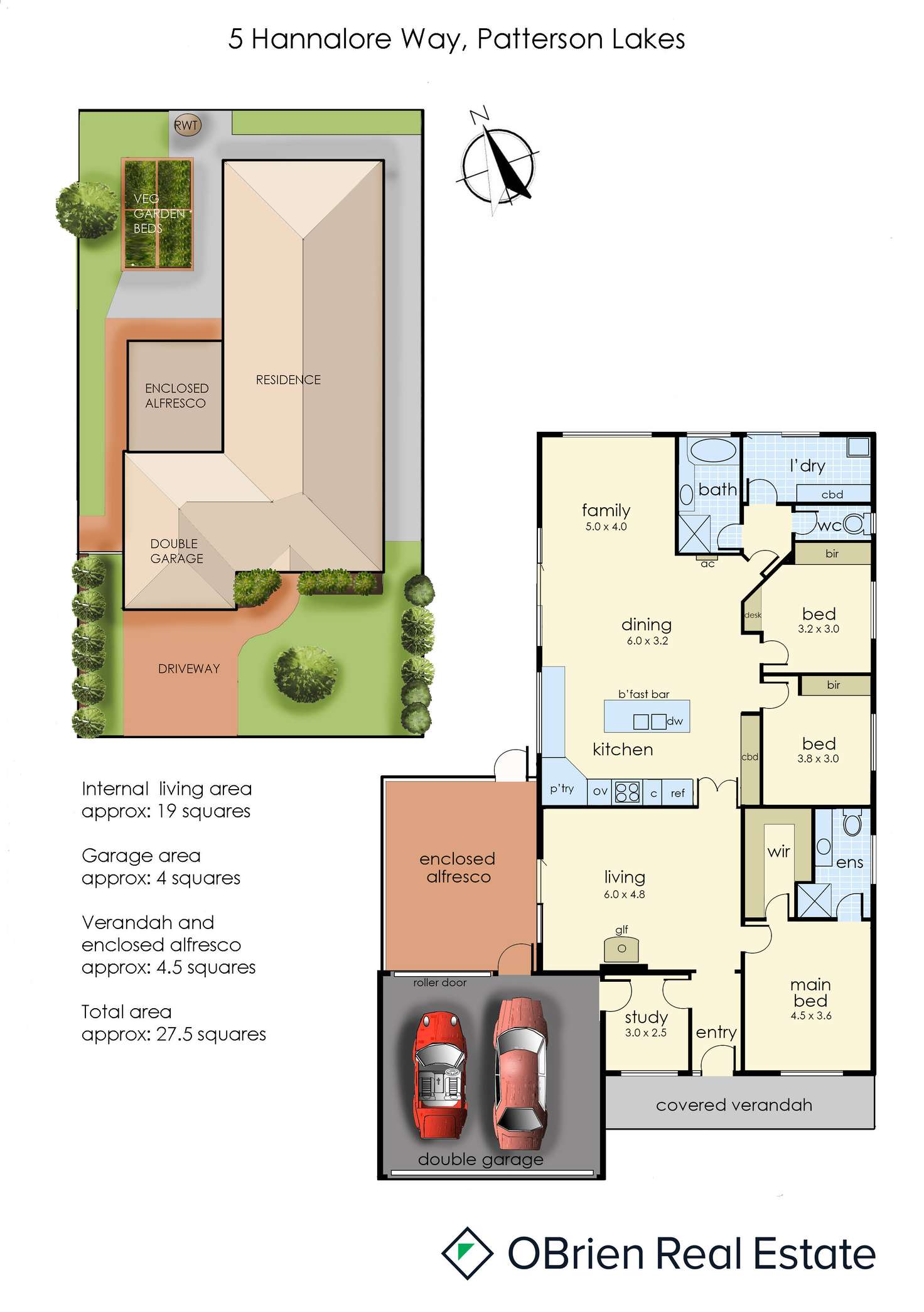 Floorplan of Homely house listing, 5 Hannalore Way, Patterson Lakes VIC 3197