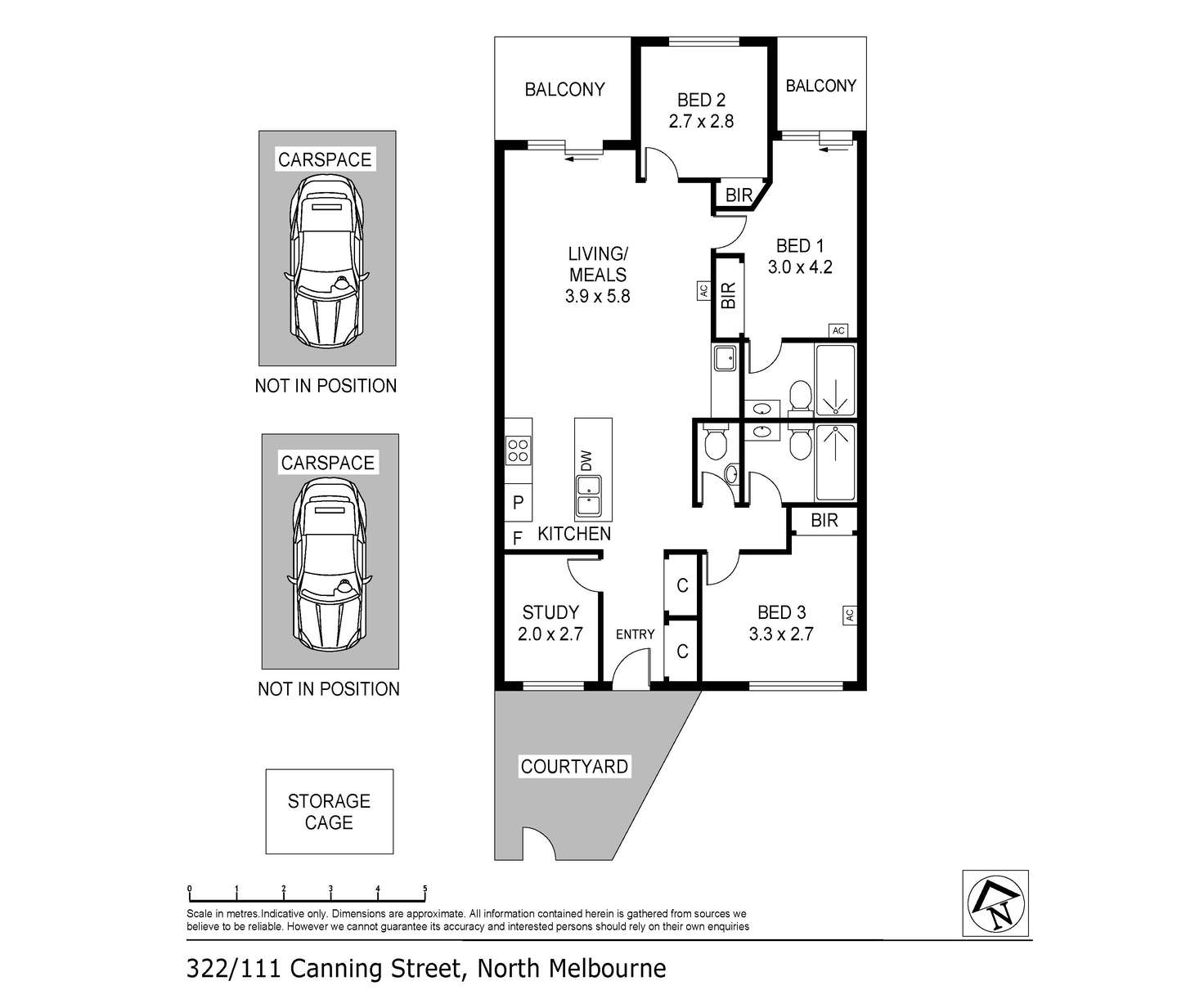 Floorplan of Homely apartment listing, 322/111 Canning Street, North Melbourne VIC 3051