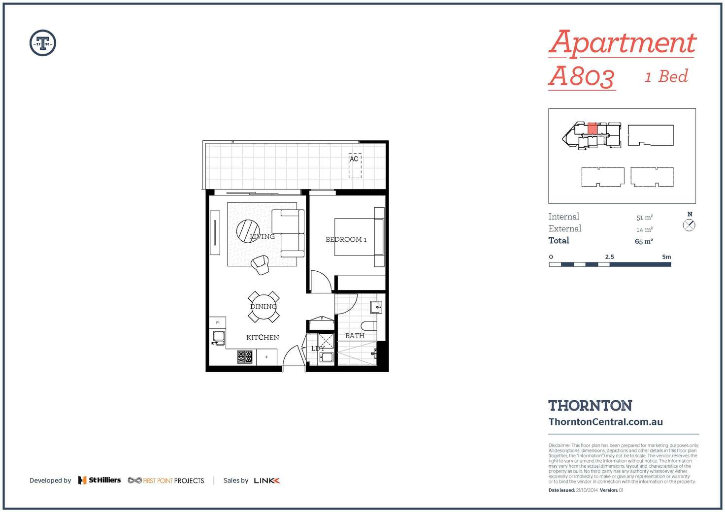 Floorplan of Homely apartment listing, 803/101A Lord Sheffield Circuit, Penrith NSW 2750