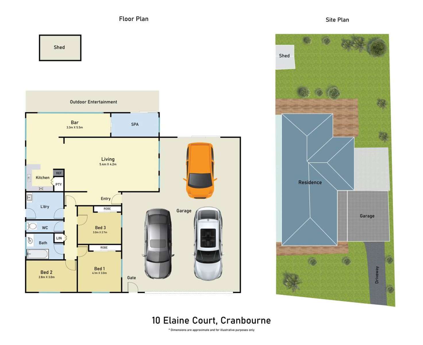 Floorplan of Homely house listing, 10 Elaine Court, Cranbourne VIC 3977