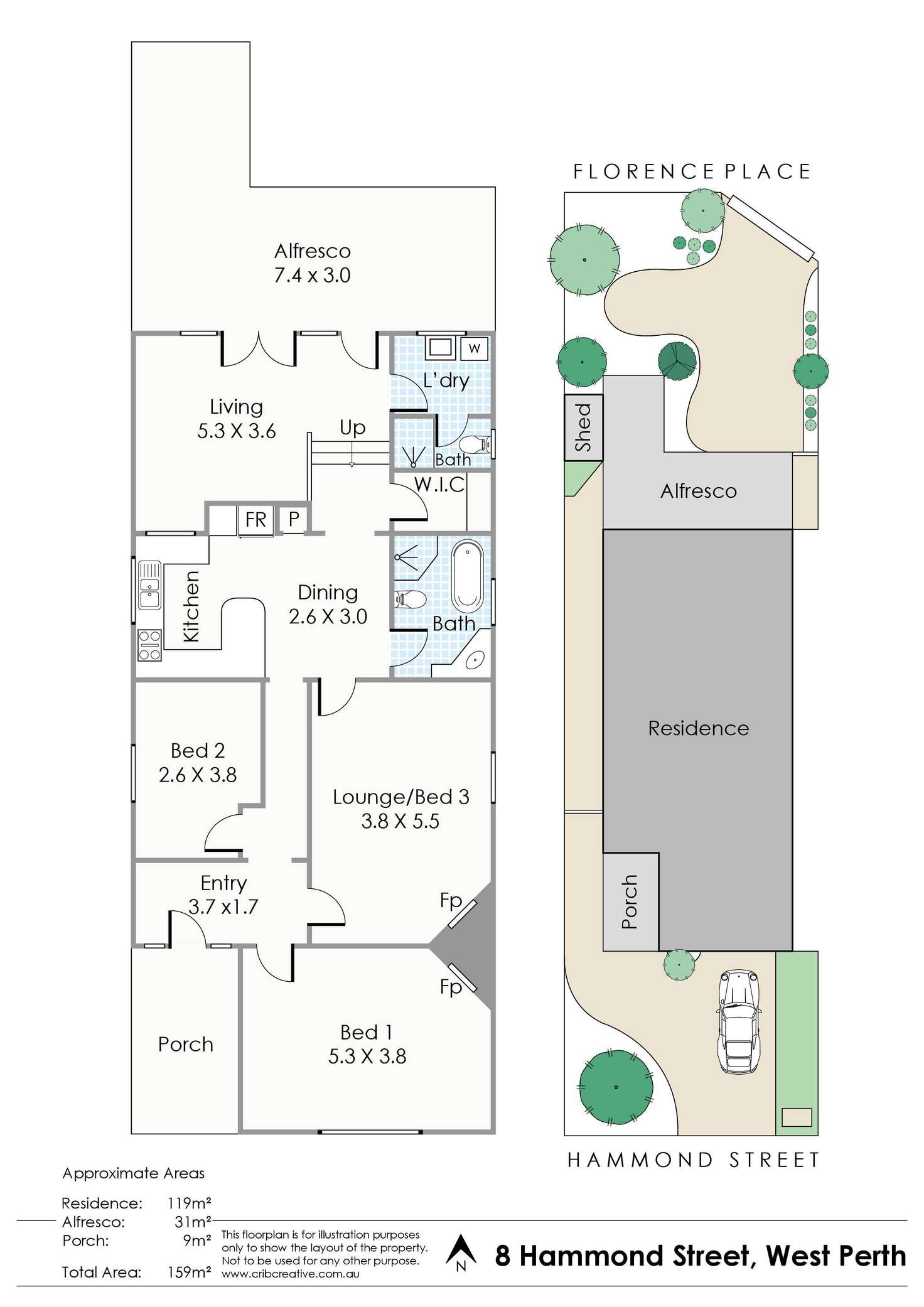 Floorplan of Homely house listing, 8 Hammond Street, West Perth WA 6005