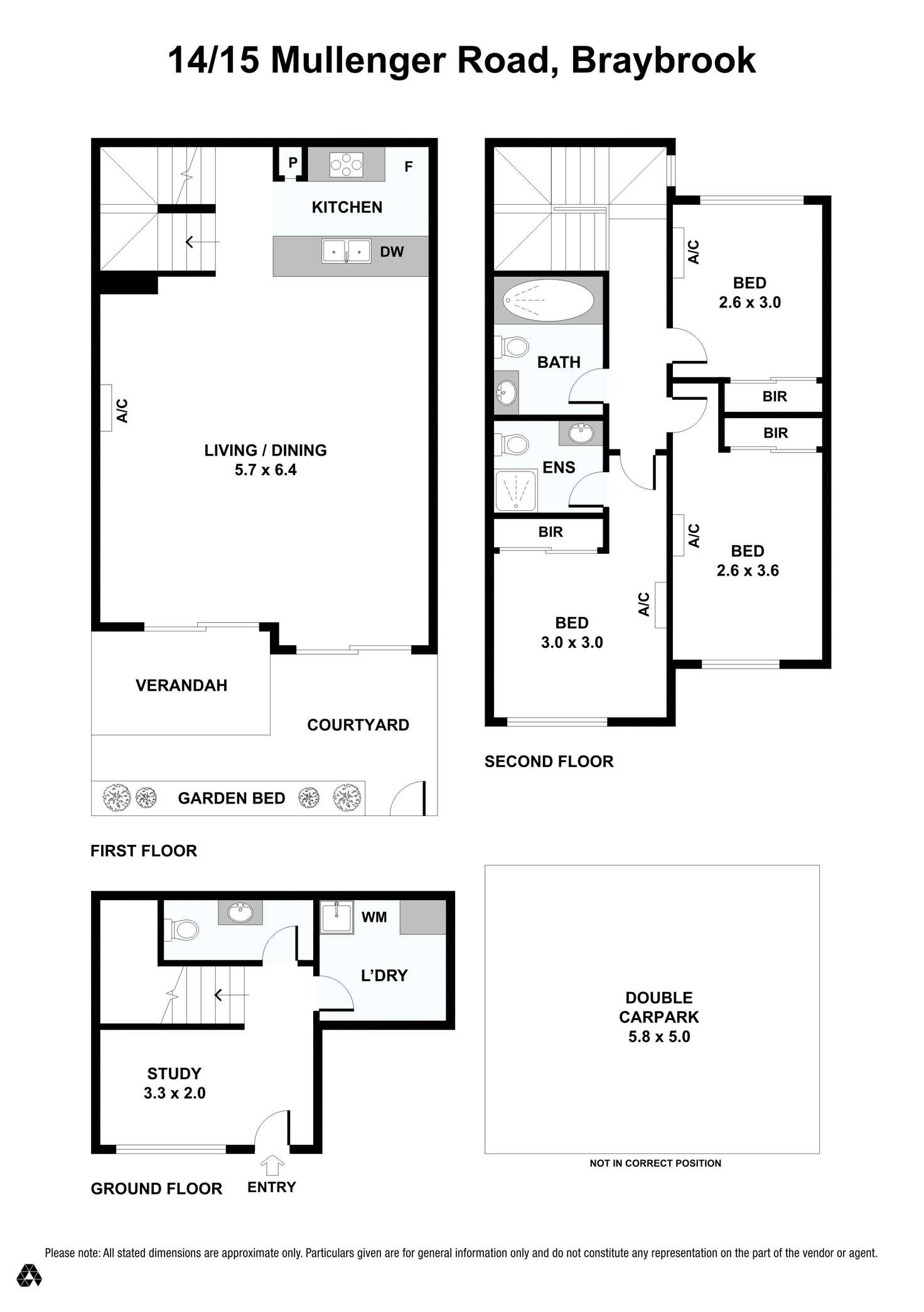 Floorplan of Homely townhouse listing, 14/15 Mullenger Road, Braybrook VIC 3019