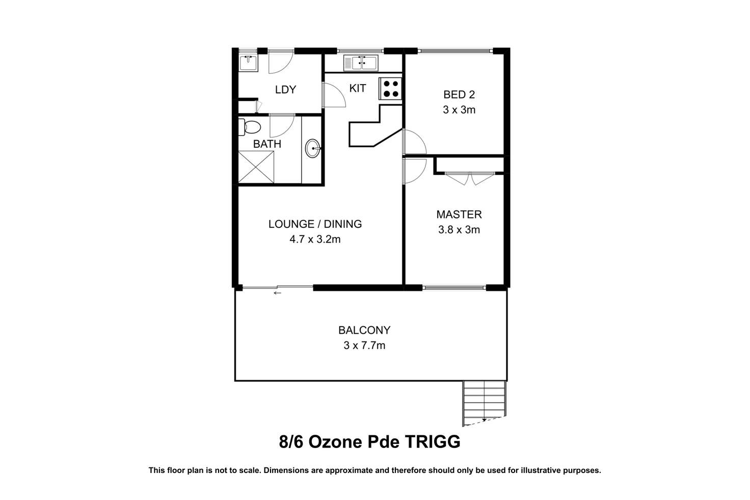 Floorplan of Homely apartment listing, 8/6 Ozone Parade, Trigg WA 6029