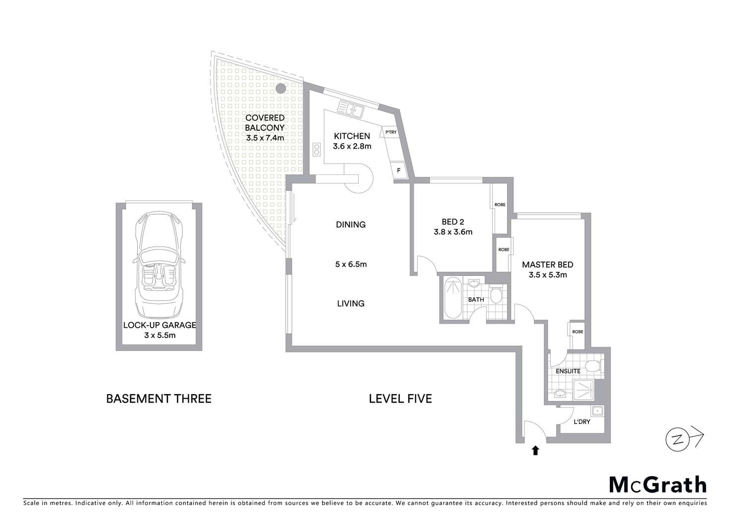 Floorplan of Homely unit listing, 506/20 Gerrale Street, Cronulla NSW 2230