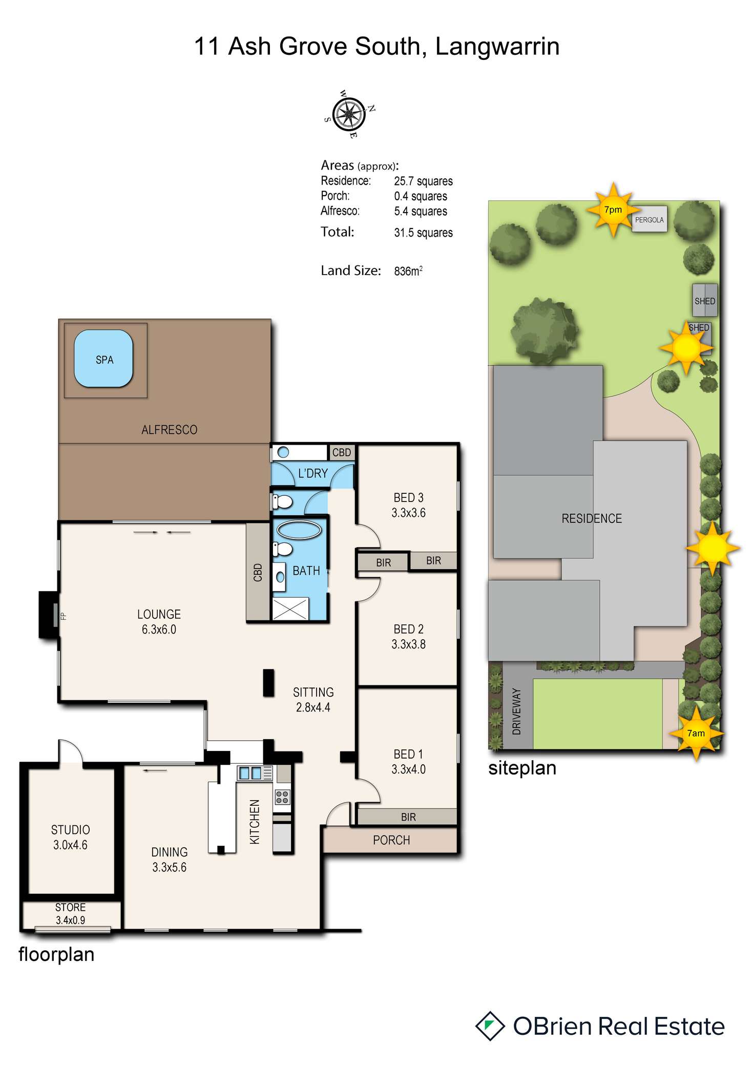 Floorplan of Homely house listing, 11 Ash (south) Grove, Langwarrin VIC 3910