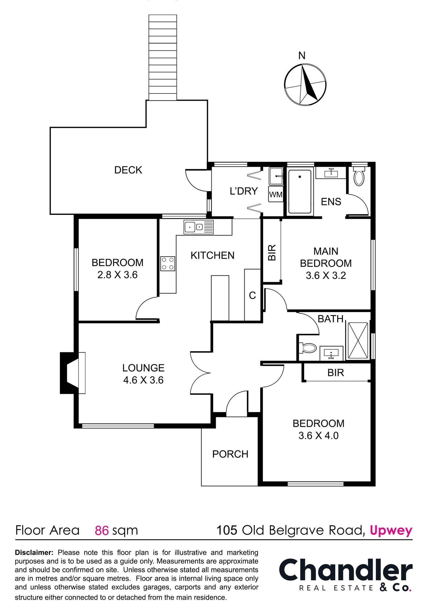 Floorplan of Homely house listing, 105 Old Belgrave Road, Upwey VIC 3158