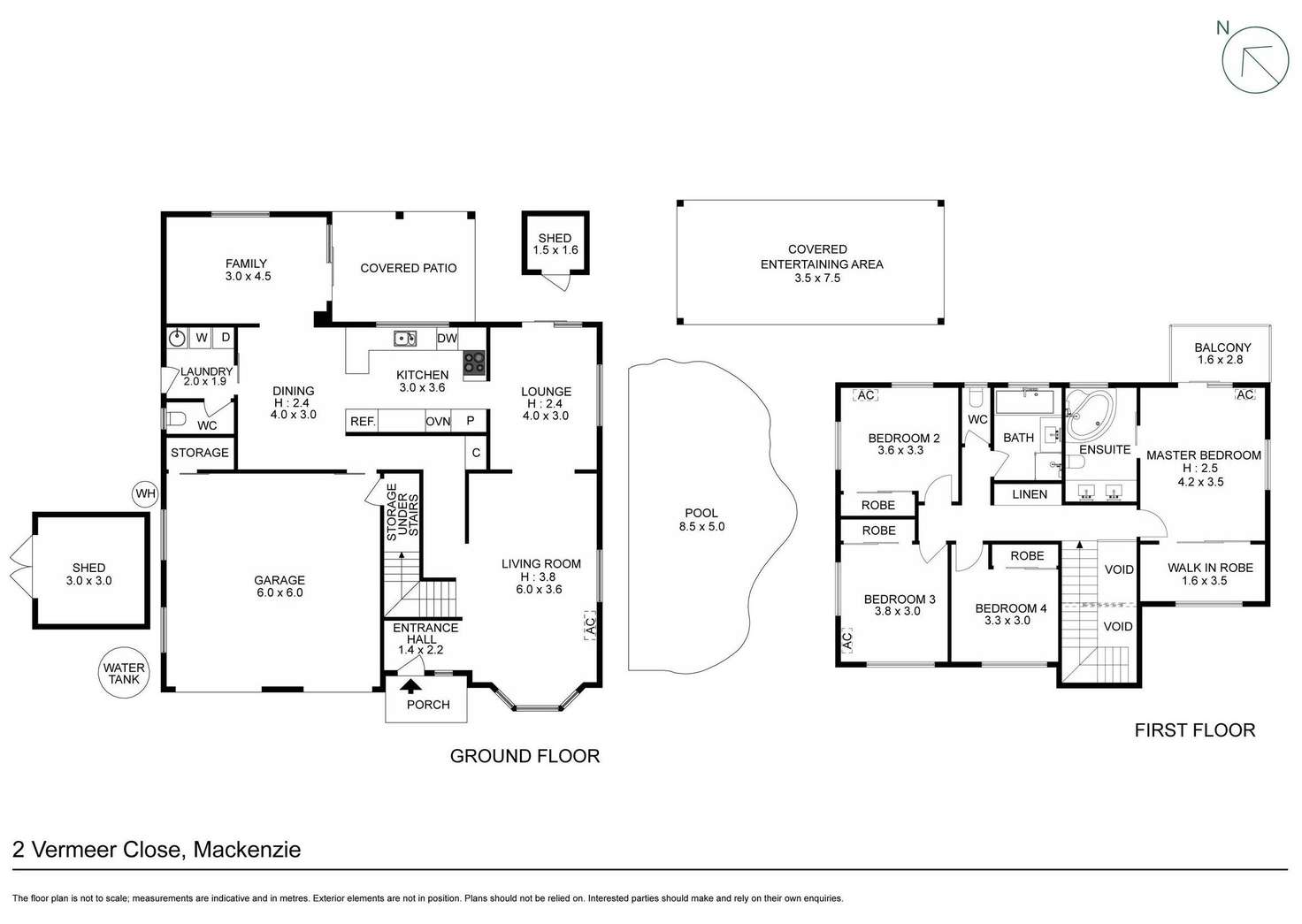 Floorplan of Homely house listing, 2 Vermeer Close, Mackenzie QLD 4156