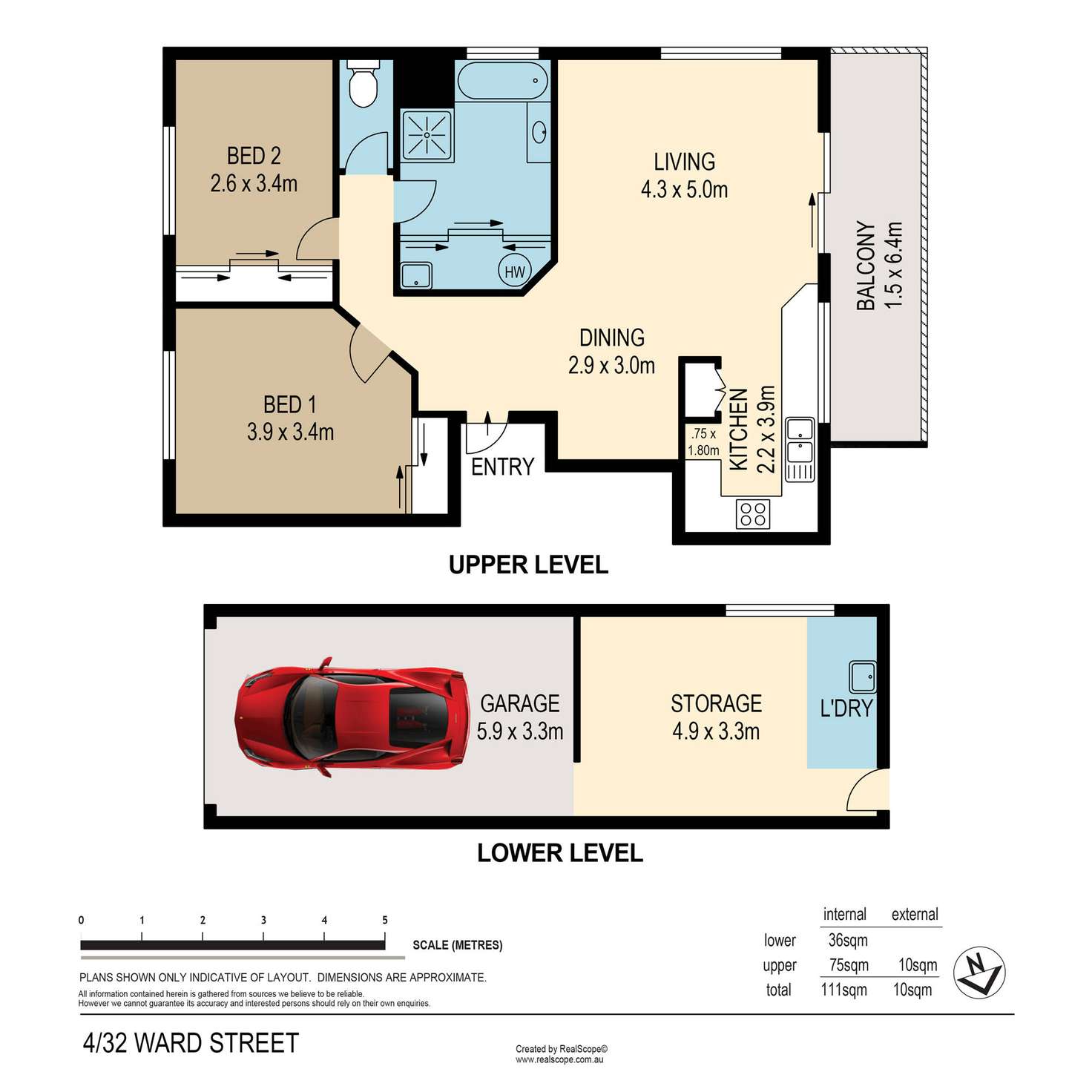 Floorplan of Homely unit listing, 4/32 Ward Street, Indooroopilly QLD 4068