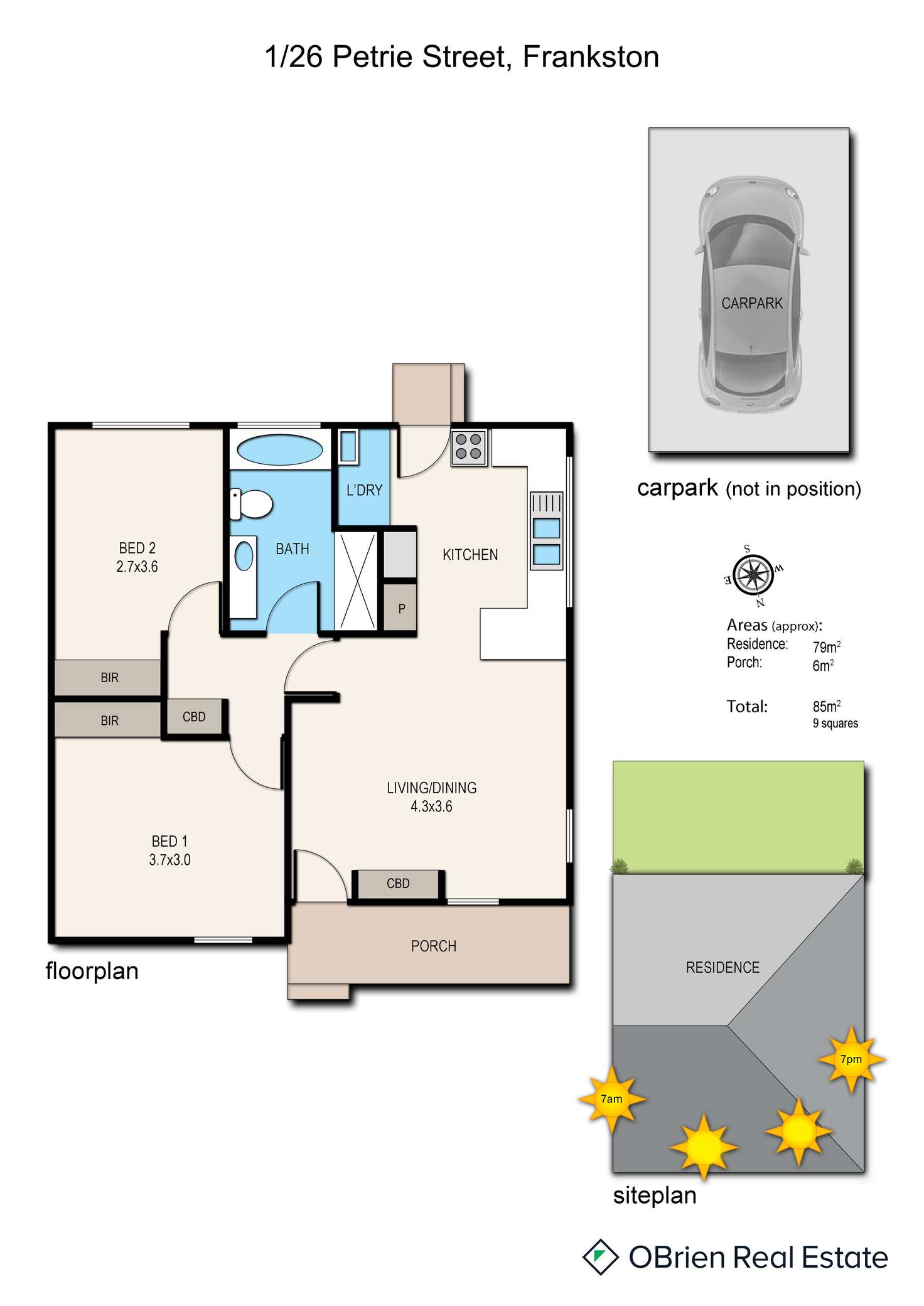 Floorplan of Homely house listing, 1/26 Petrie Street, Frankston VIC 3199