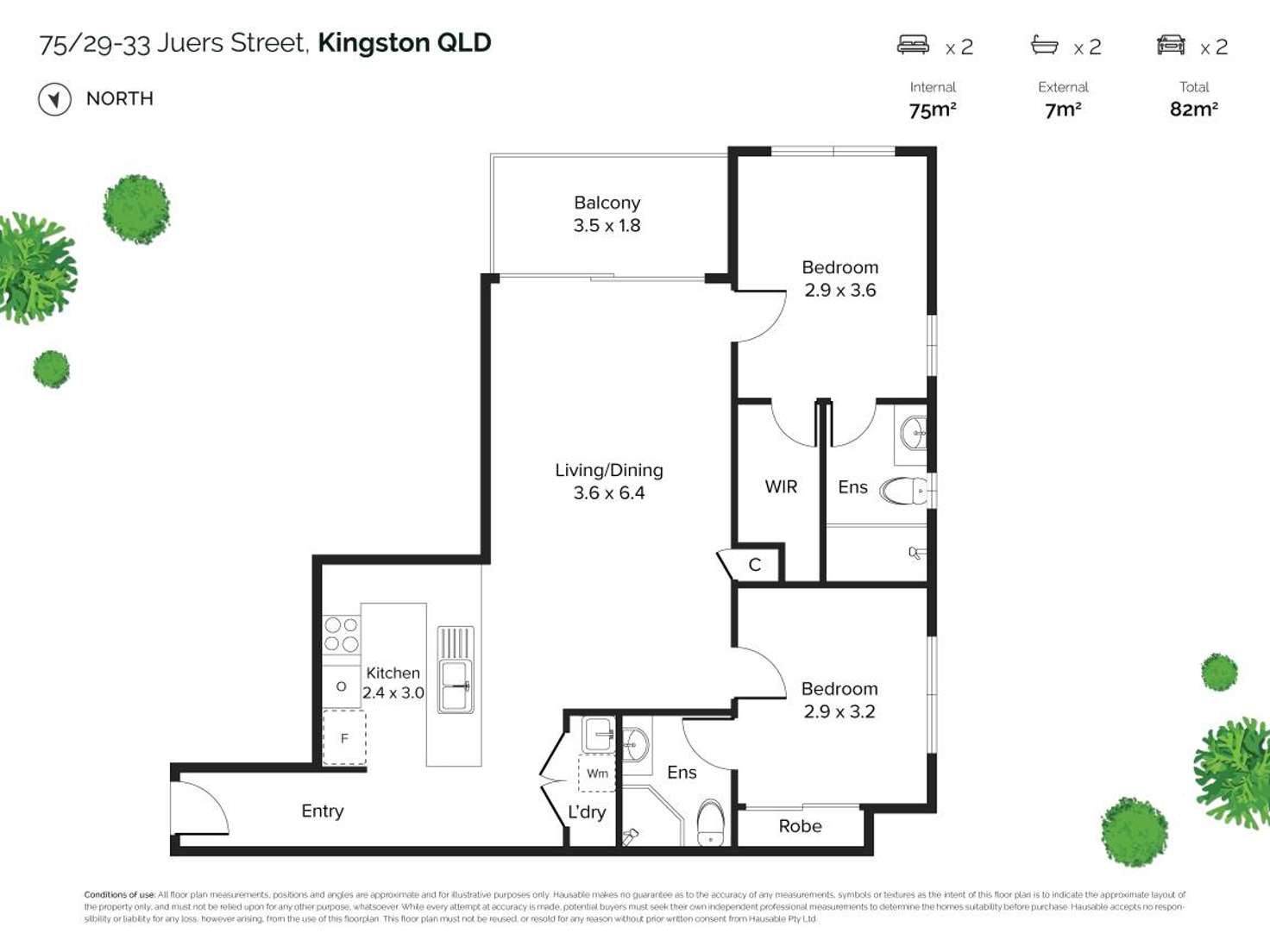 Floorplan of Homely apartment listing, 75/29-33 Juers Street, Kingston QLD 4114