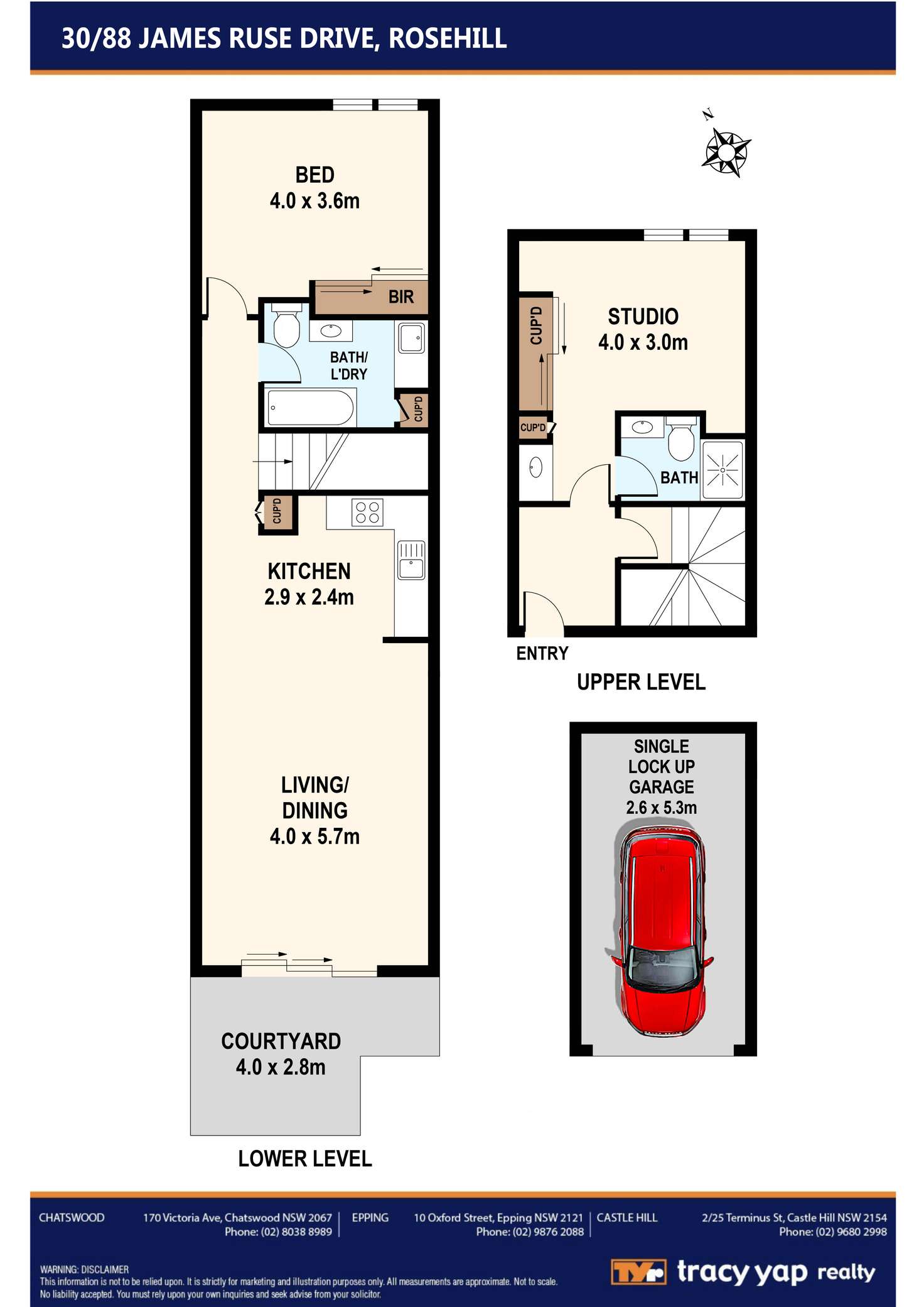Floorplan of Homely apartment listing, 30/88 James Ruse Drive, Rosehill NSW 2142