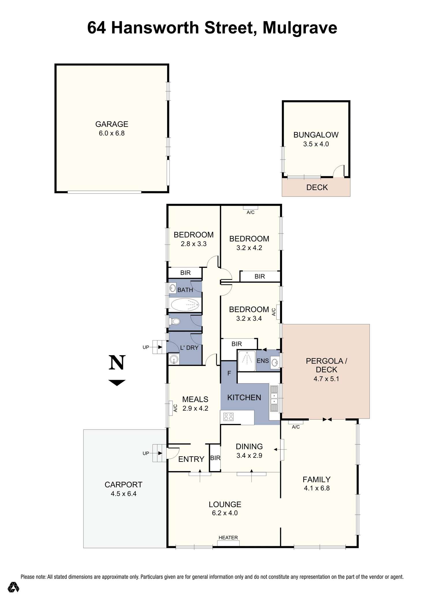 Floorplan of Homely house listing, 64 Hansworth Street, Mulgrave VIC 3170