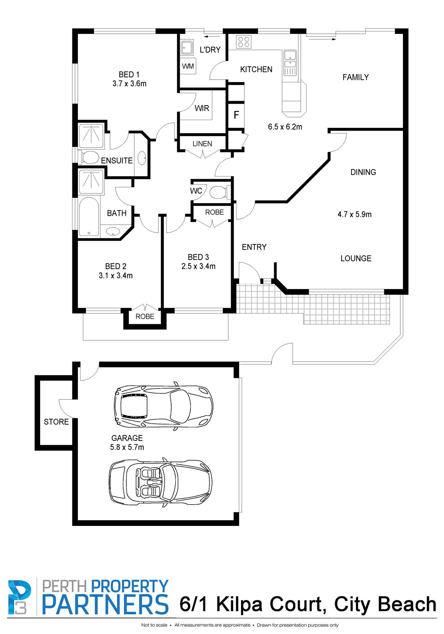 Floorplan of Homely house listing, 6/1 Kilpa Court, City Beach WA 6015