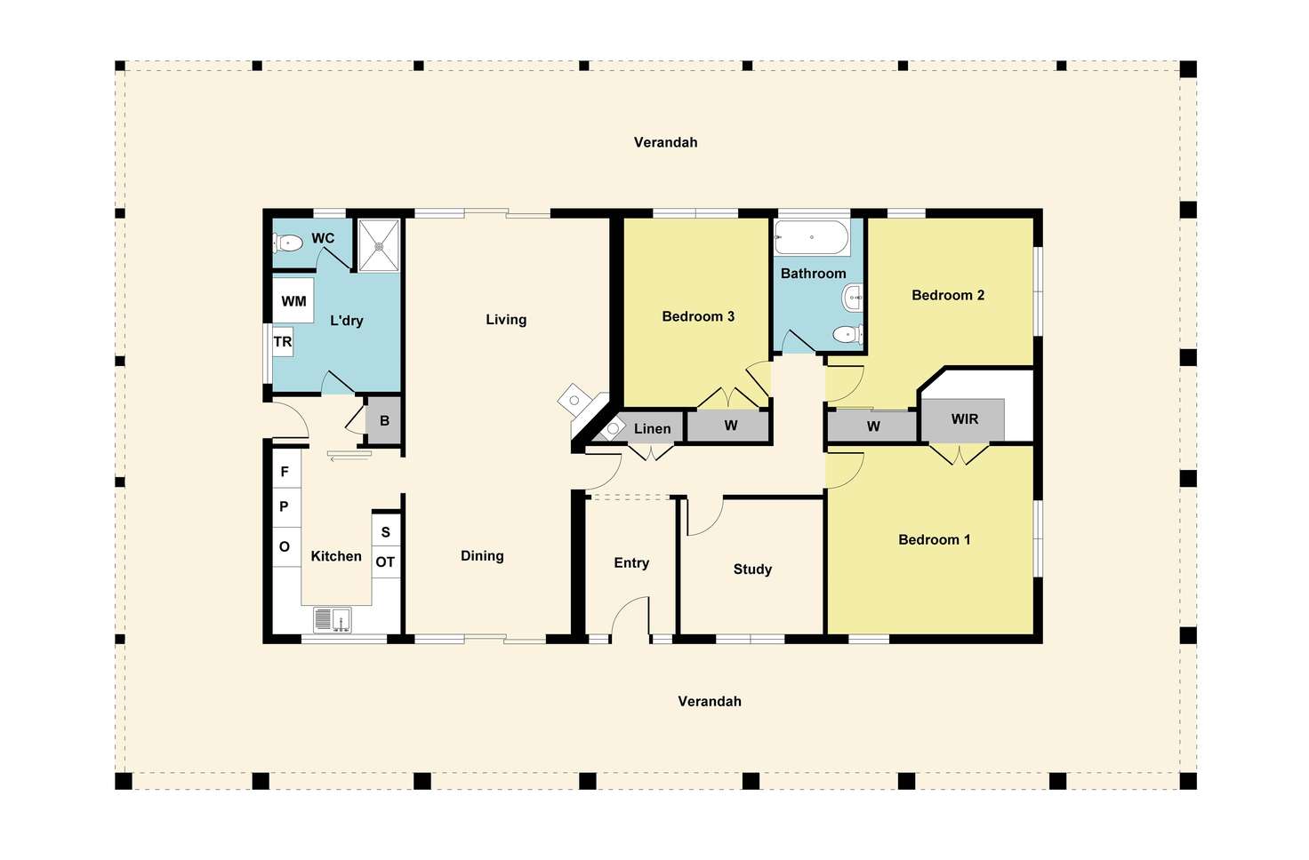 Floorplan of Homely acreageSemiRural listing, 661 Middle Road, Dunolly VIC 3472
