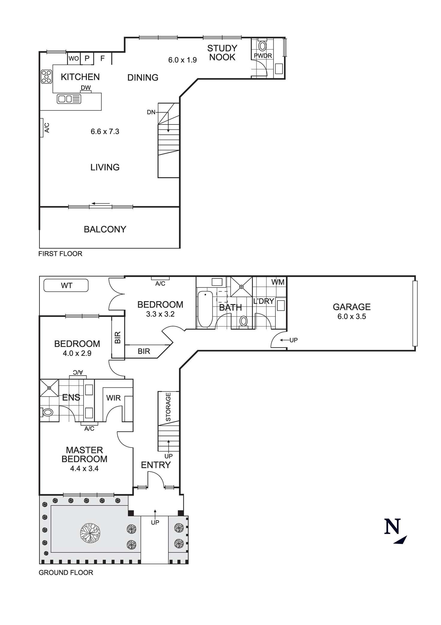 Floorplan of Homely townhouse listing, 189 Boundary Road, Pascoe Vale VIC 3044