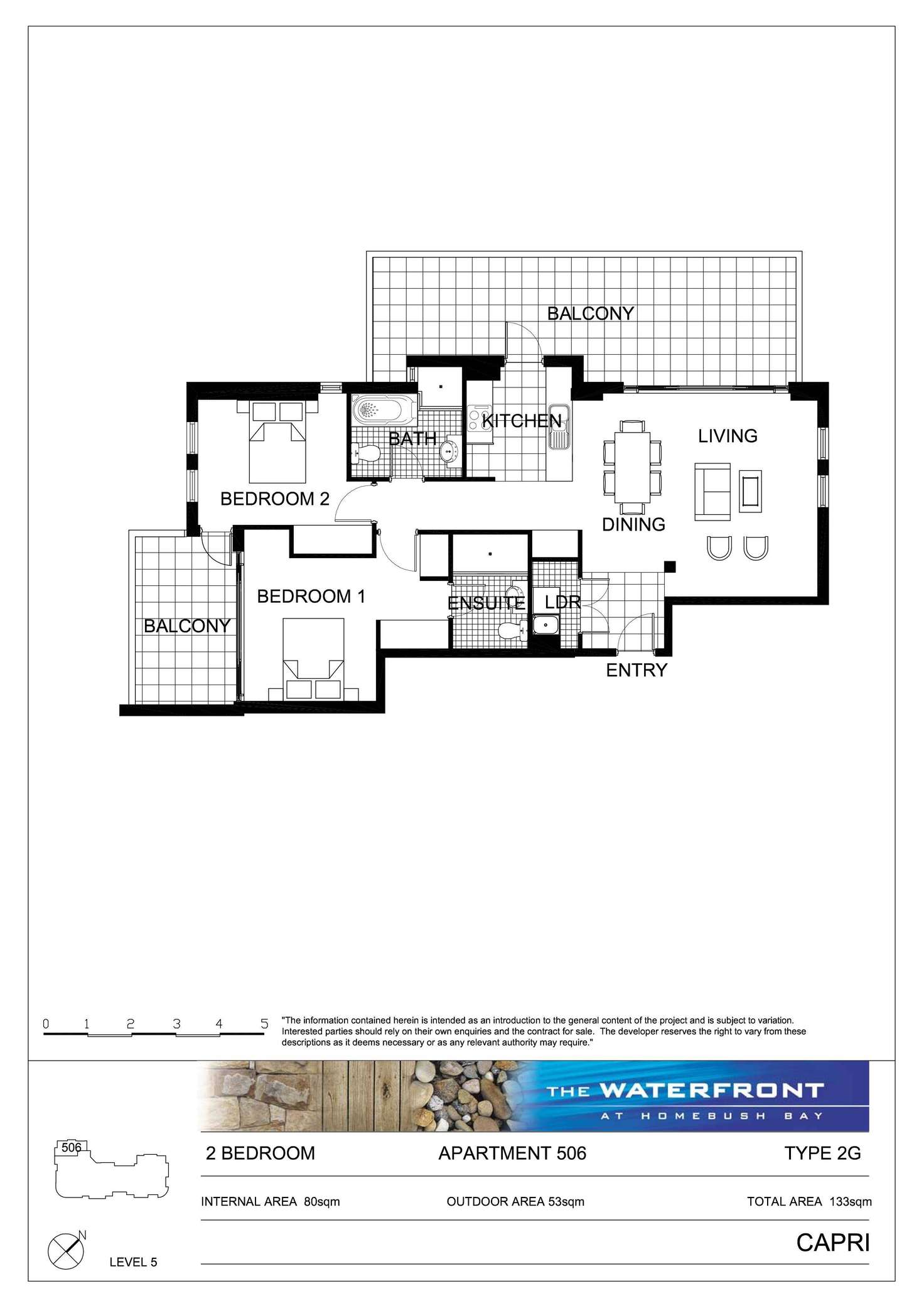Floorplan of Homely unit listing, 506/1 The Piazza, Wentworth Point NSW 2127