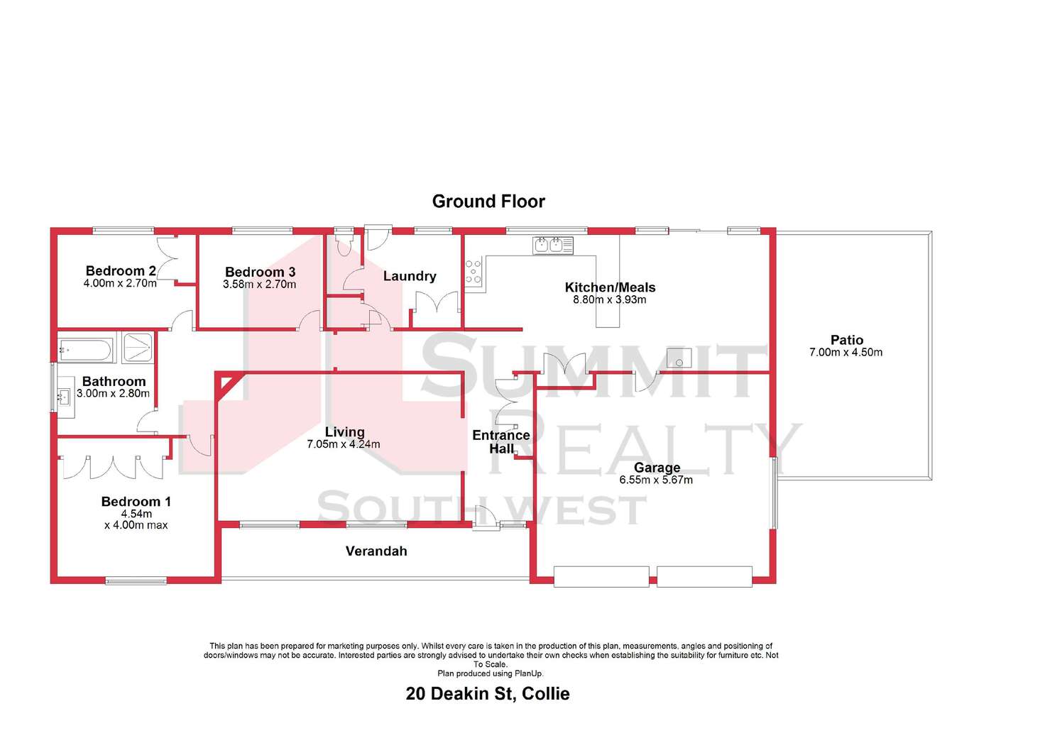 Floorplan of Homely house listing, 20 Deakin Street, Collie WA 6225