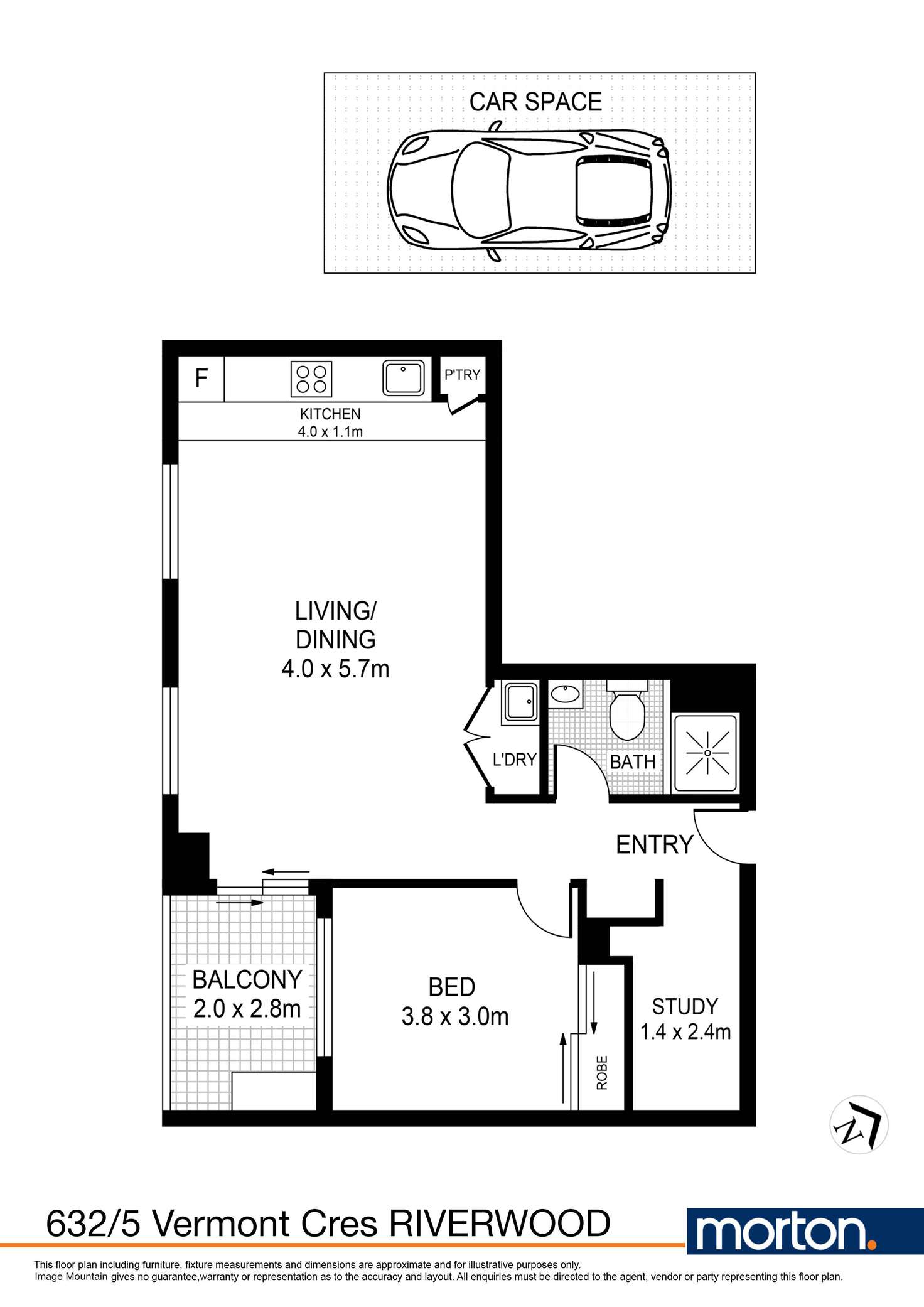 Floorplan of Homely apartment listing, 632/5 Vermont Crescent, Riverwood NSW 2210