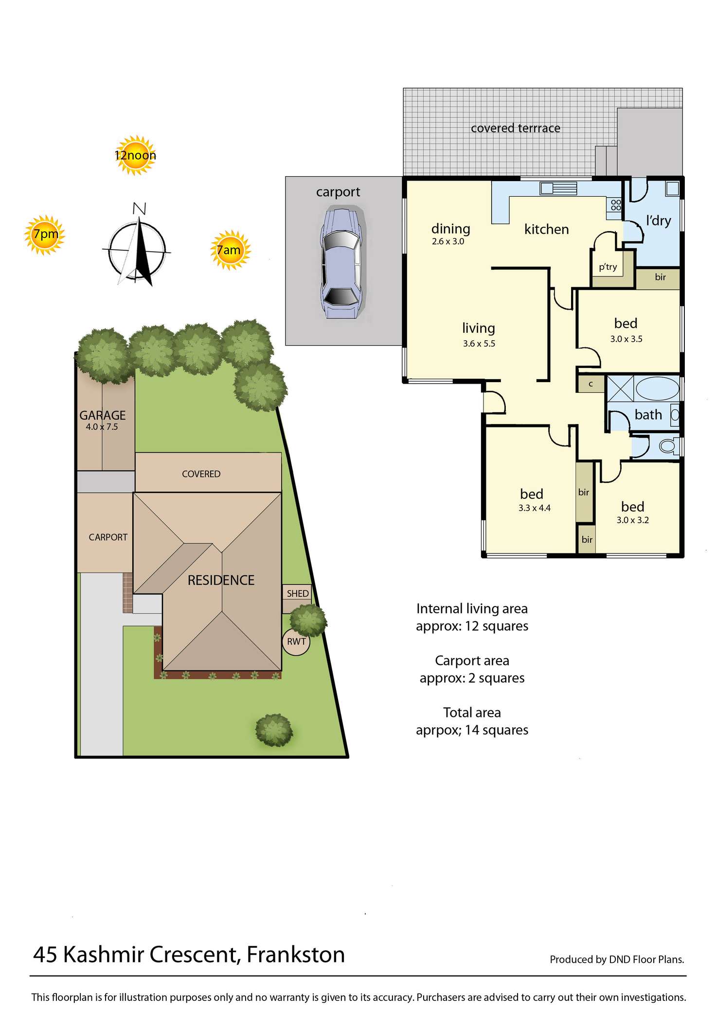 Floorplan of Homely house listing, 45 Kashmir Crescent, Frankston VIC 3199