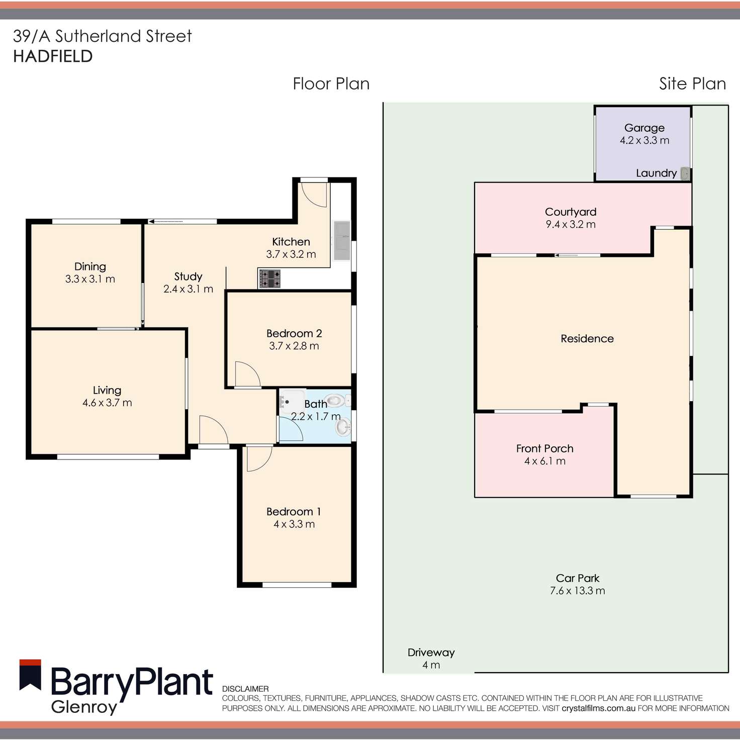Floorplan of Homely house listing, 39A Sutherland Street, Hadfield VIC 3046