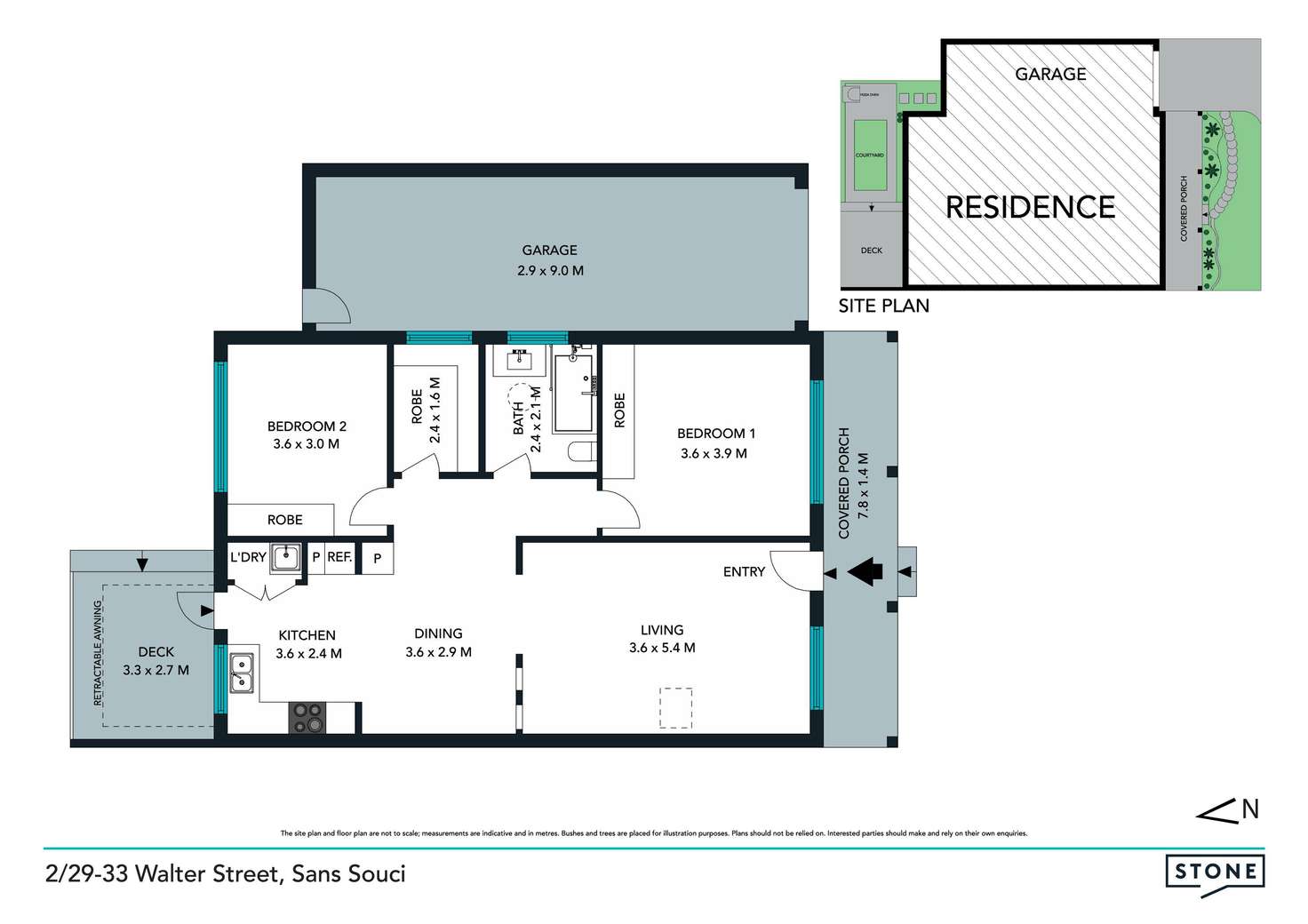 Floorplan of Homely villa listing, 2/29-33 Walter Street, Sans Souci NSW 2219