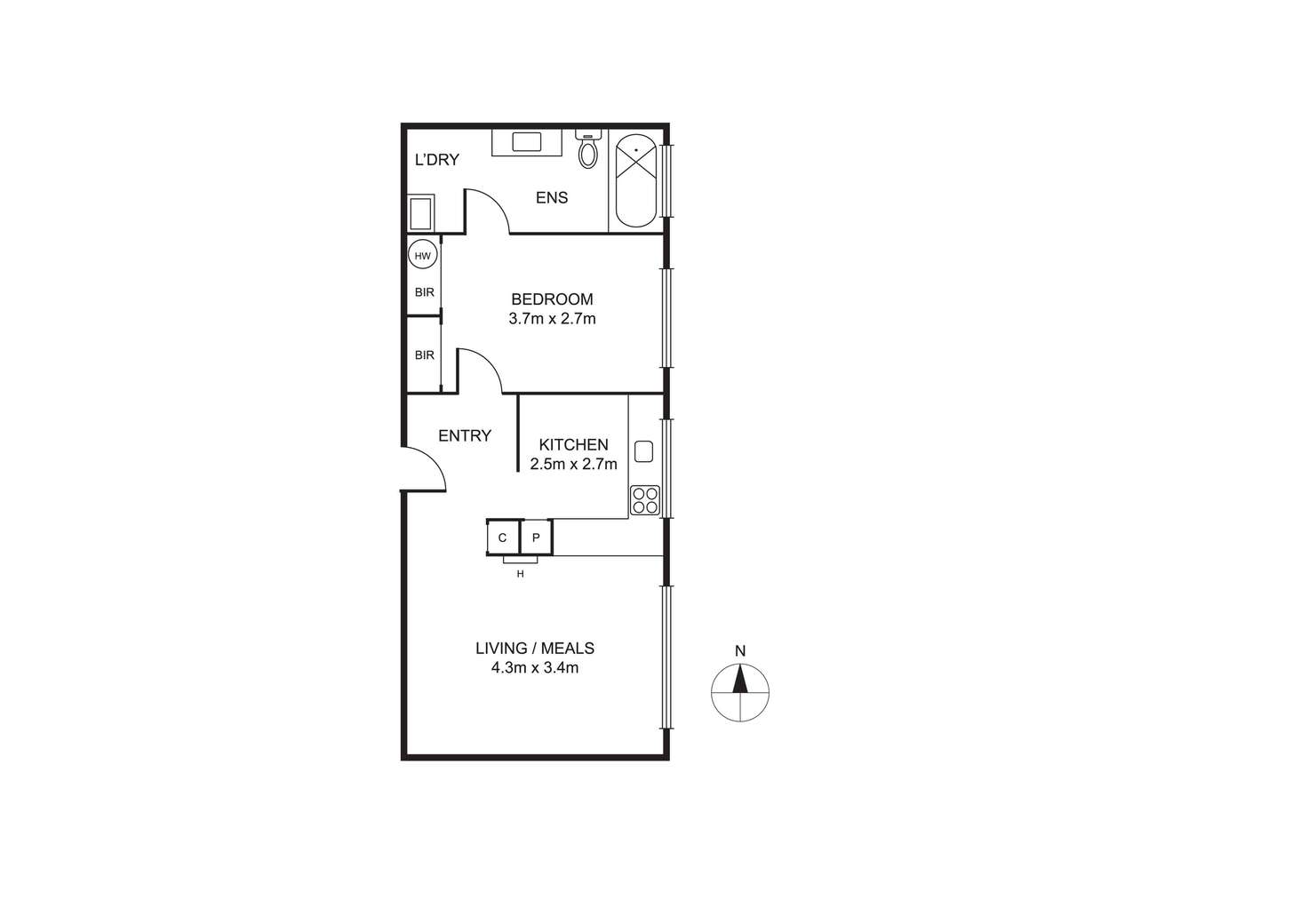 Floorplan of Homely apartment listing, 3/815 Park Street, Brunswick VIC 3056