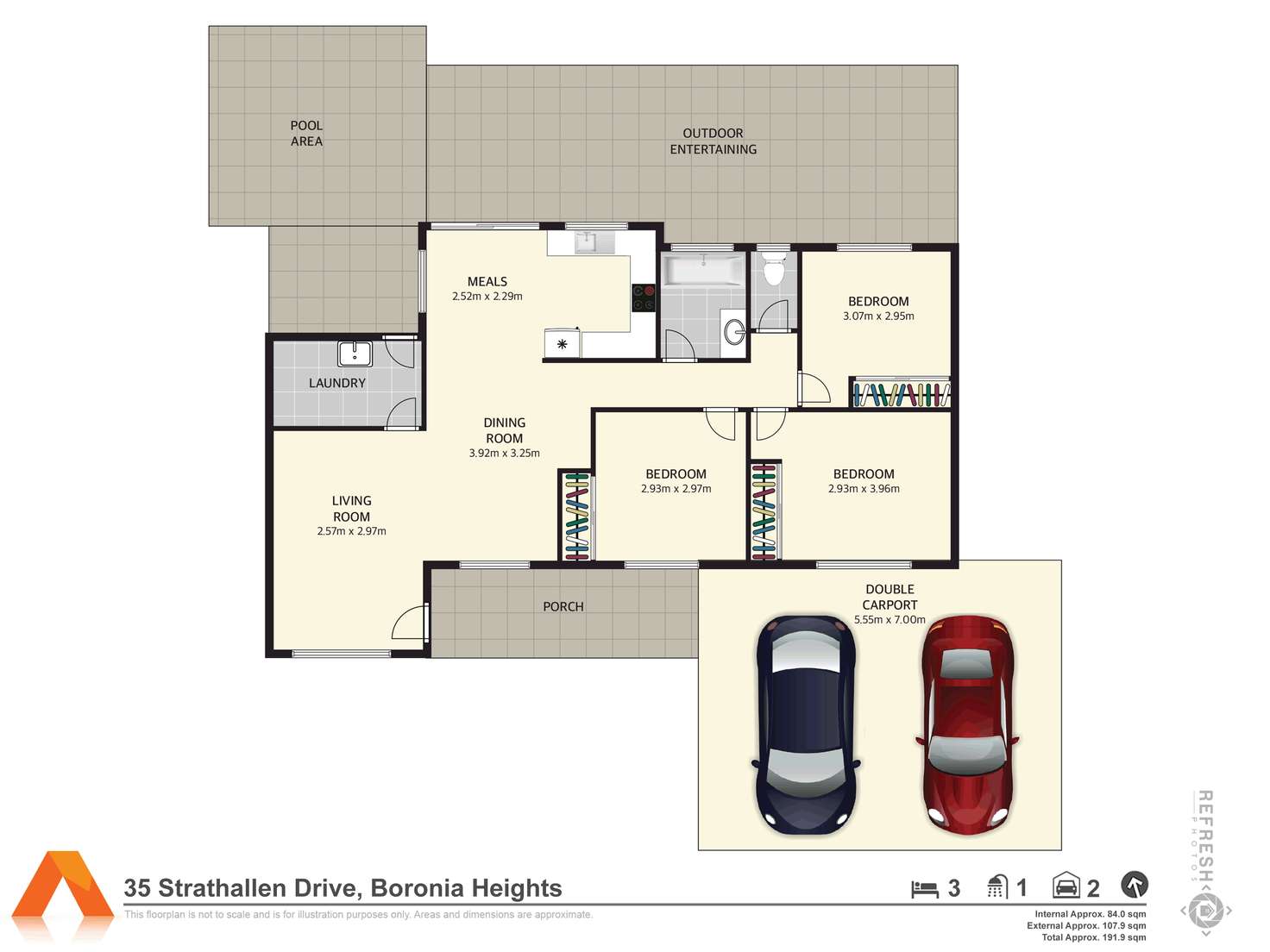 Floorplan of Homely house listing, 35 Strathallen Drive, Boronia Heights QLD 4124