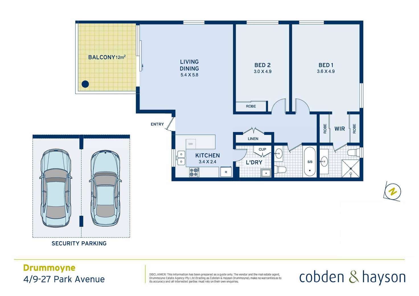 Floorplan of Homely apartment listing, 4/9-27 Park Avenue, Drummoyne NSW 2047